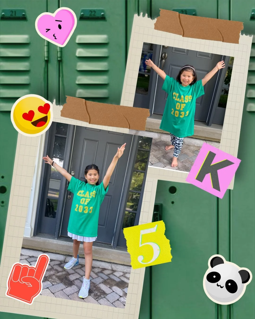 Perplexed = cooperative kids during photos
Happy = school started
Sad = time goes too fast