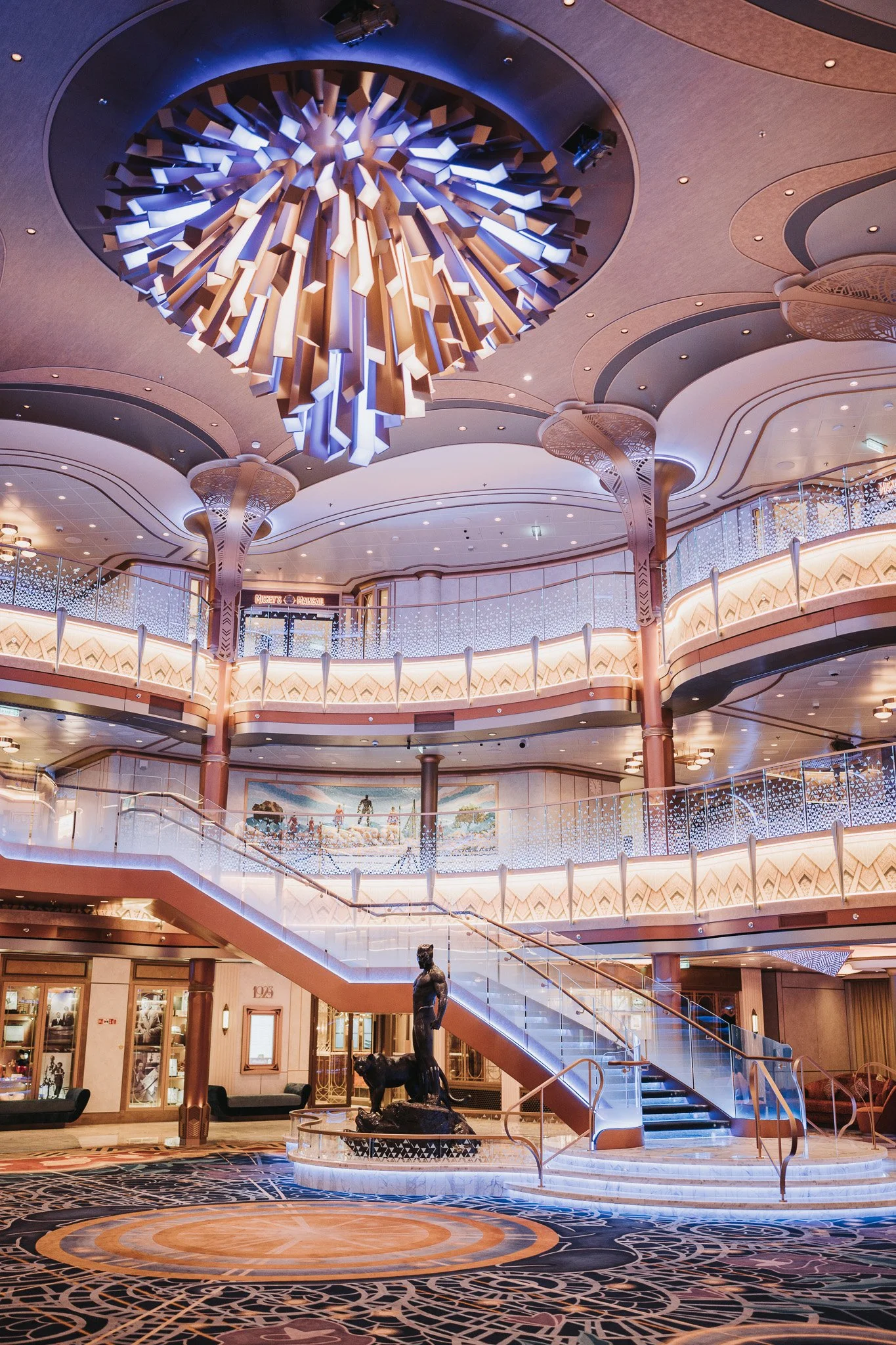 Grand Hall on the Disney Destiny Cruise ship.