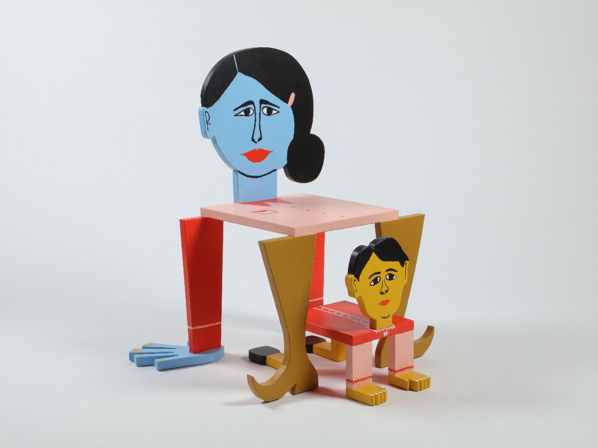 Nanajan Chair and Buelah Ottoman |
Acrylic on Poplar |
16x18x36, 15x10x15 in. |
2019