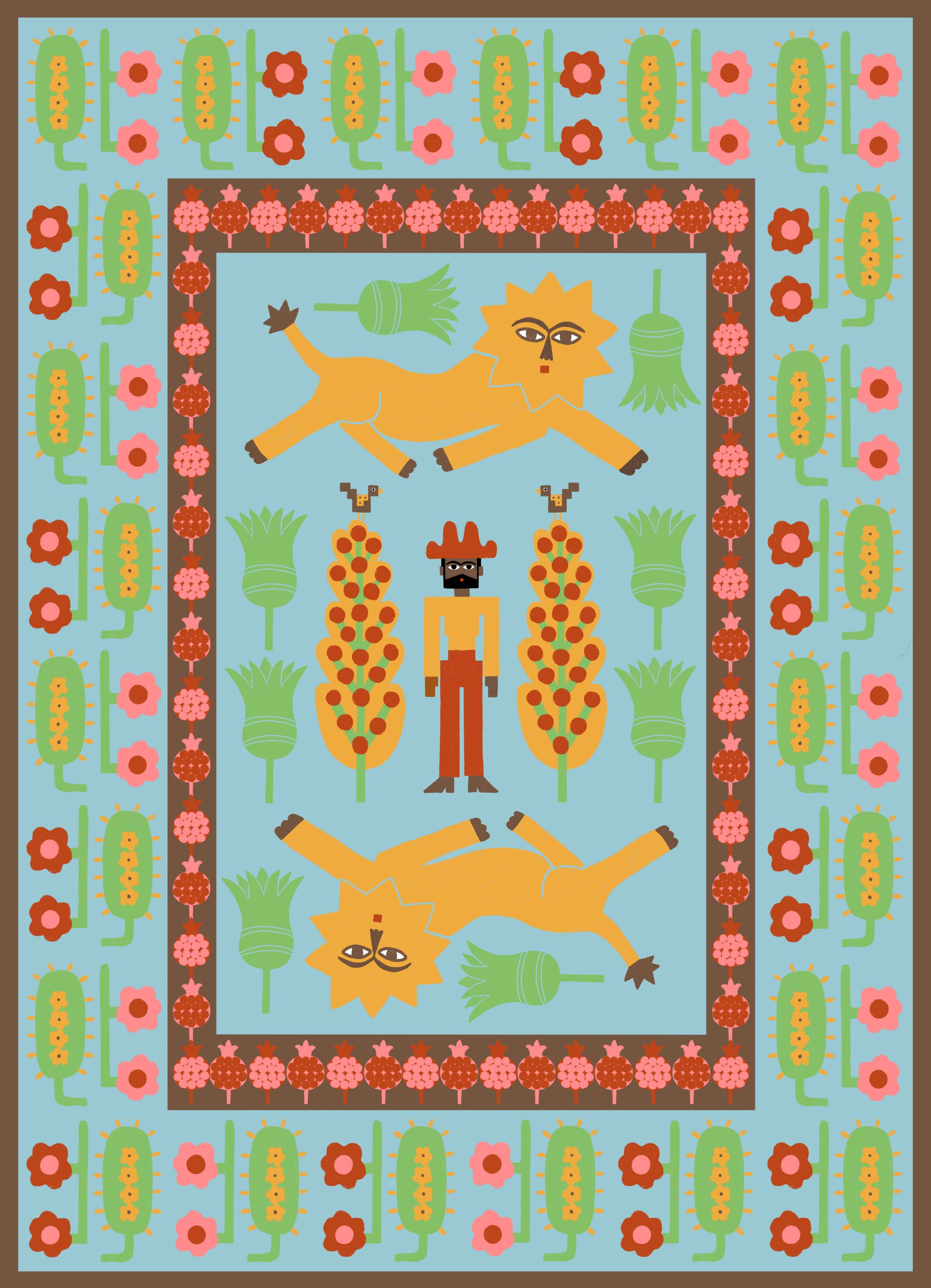 The Pomegranate Farmer | Screenprint | 29.5 x 22 in. | 2025