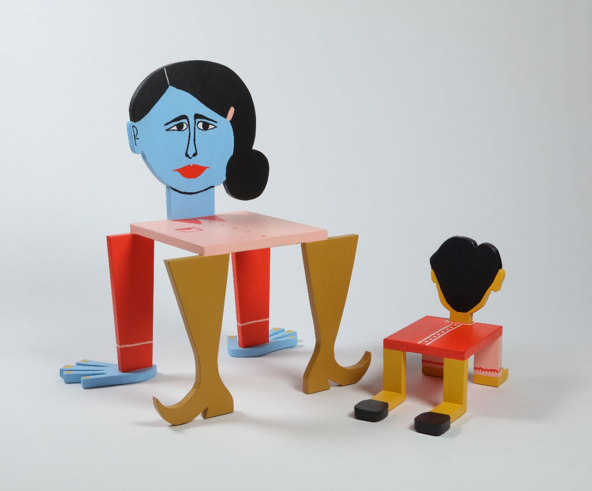 Nanajan Chair and Buelah Ottoman |
Acrylic on Poplar |
16x18x36, 15x10x15 in. |
2019