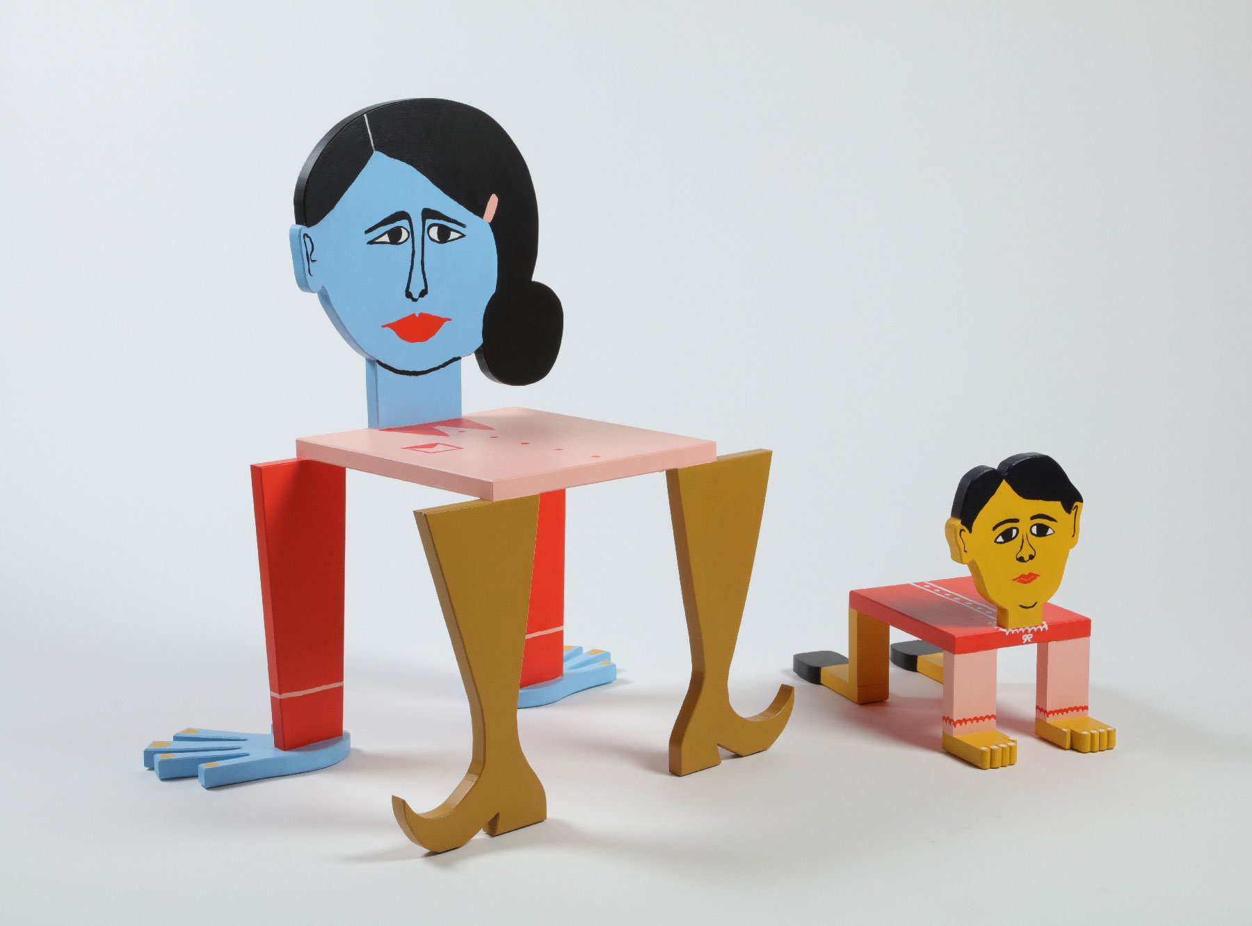 Nanajan Chair and Buelah Ottoman |
Acrylic on Poplar |
16x18x36, 15x10x15 in. |
2019