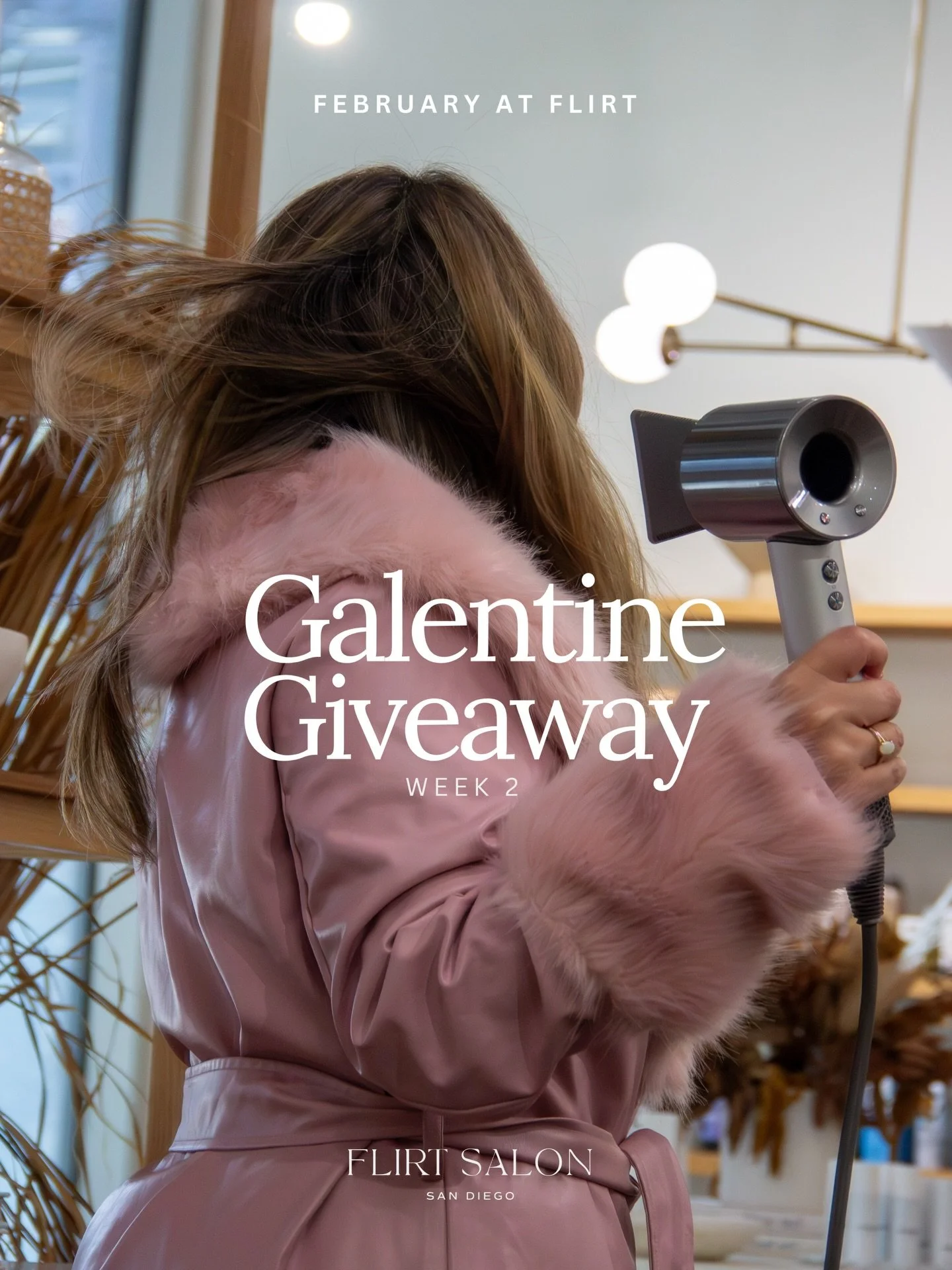 You deserve a great hair day! 💗
This week, we&rsquo;re giving away a wash + style service with @_eileensouk 

To enter:
&bull; Follow @flirtsalonsd
&bull; Like this post
&bull; Tag a friend in the comments (each comment= one entry)
&bull; Share to y