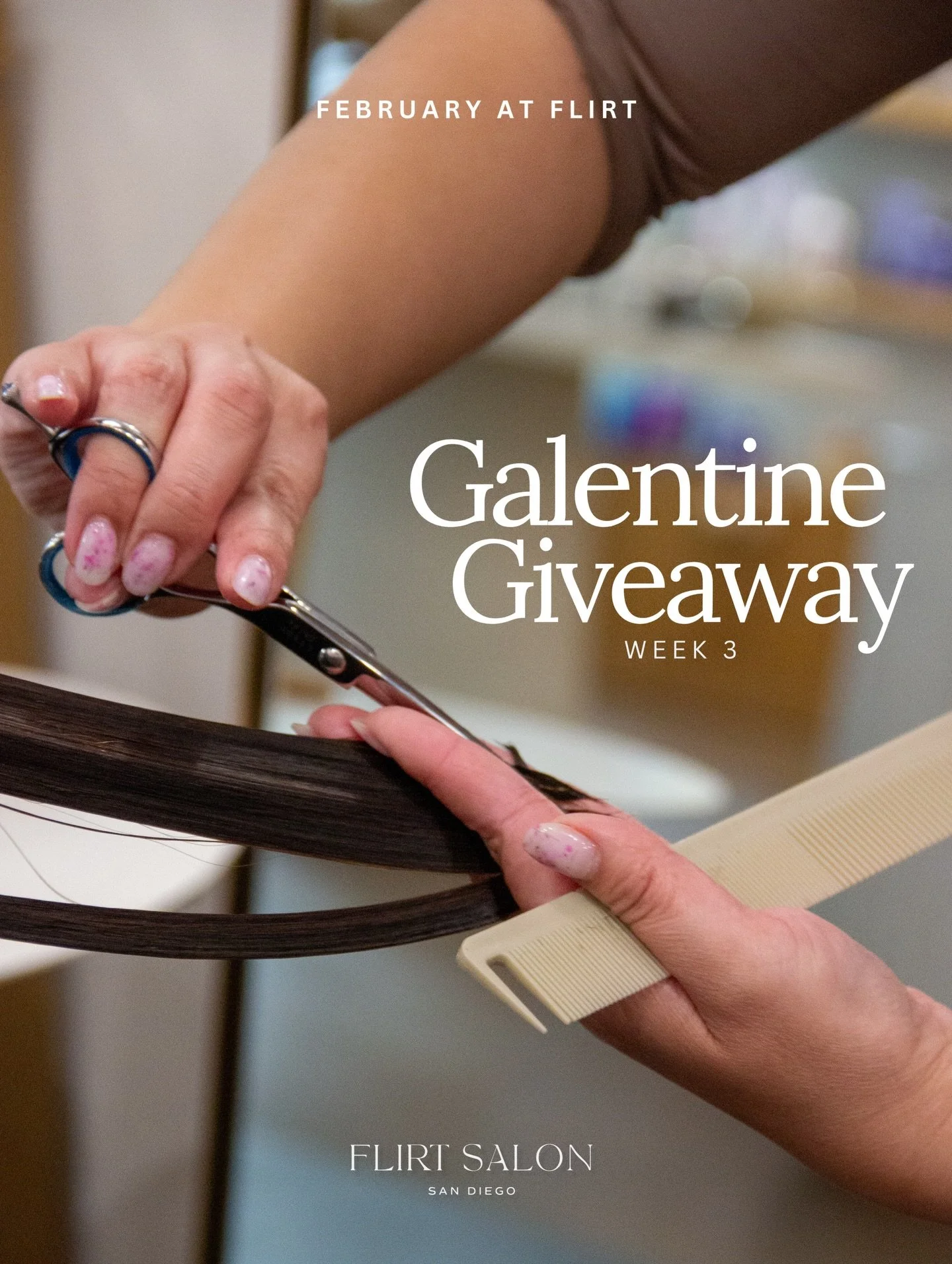 Your hair called, it wants a fresh cut! 💇🏻&zwj;♀️
For week 3 of our Galentine Giveaway, you can win a haircut with @kellymorenovindel 💝

To enter:
&bull; Follow @flirtsalonsd
&bull; Like this post
&bull; Tag a friend in the comments (each comment=