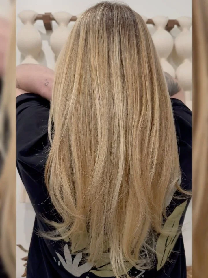 The blend is everything!! 🙌🏼 We took what felt a little off and made it look seamlessly brighter, with color that flows from root to ends instead of feeling disconnected.

Your blonde should work for you, let&rsquo;s make sure it does. Inquire at t
