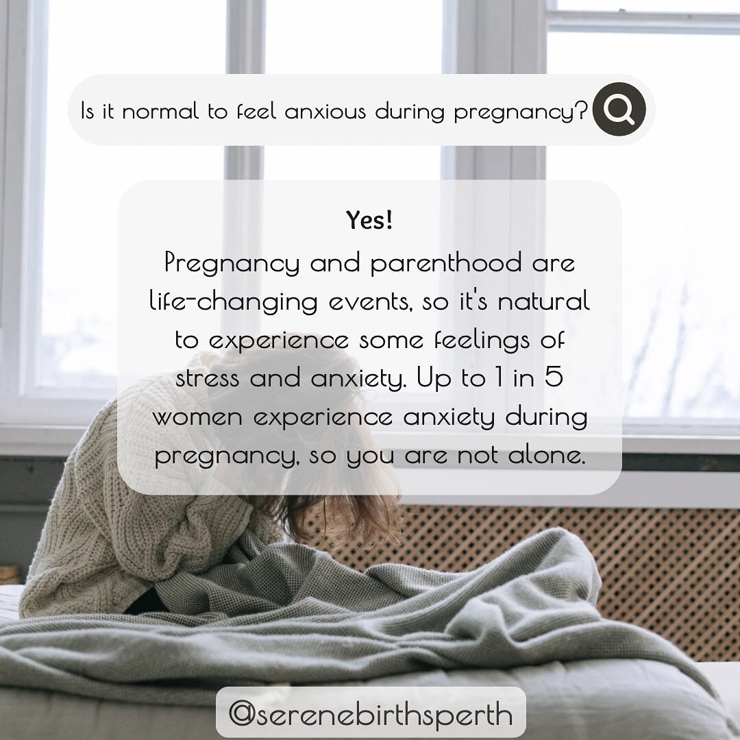 Antenatal anxiety affects up to 1 in 5 women.

✨ If you&rsquo;re feeling stressed, nervous or anxious about pregnancy then you are not alone! 

✨ Pregnancy and becoming a parent are huge, life-changing events so it&rsquo;s only natural that we experi