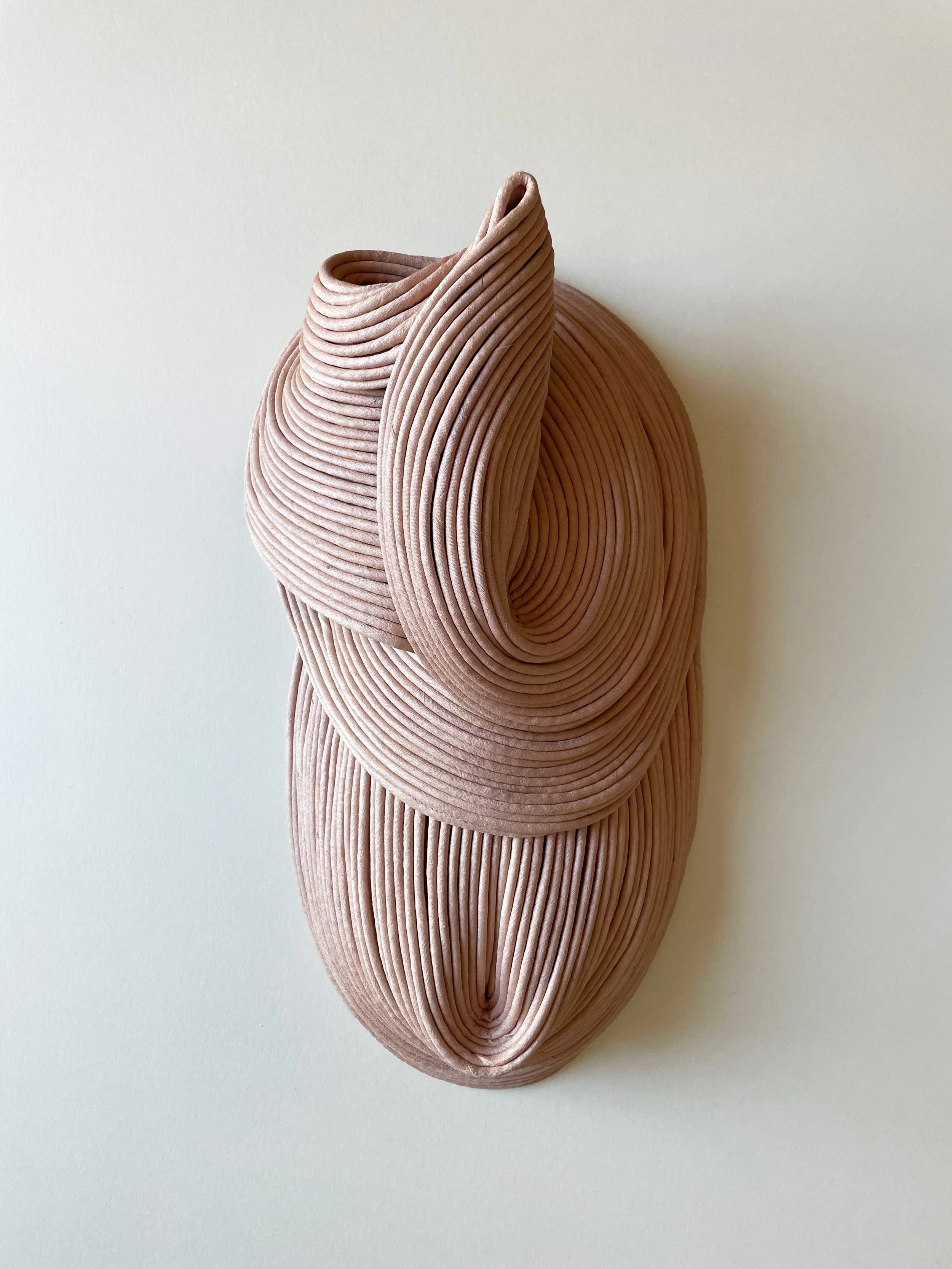 Aragonite, 2024. Hand dyed wild silk.