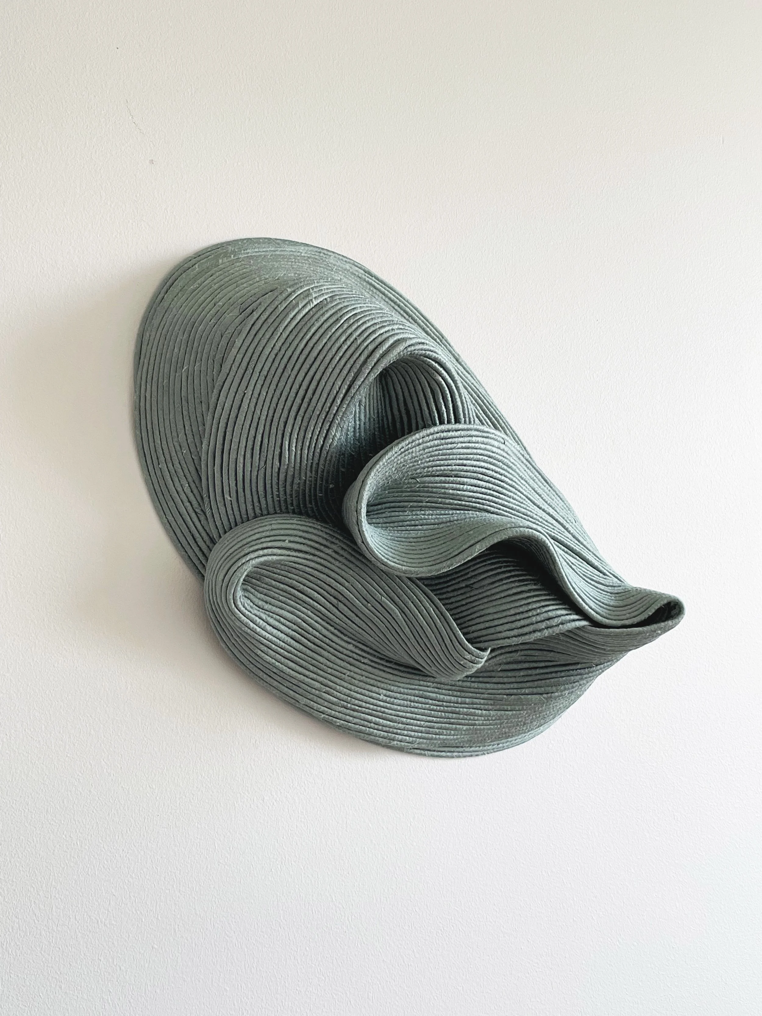 Turmoil, 2022. Dupion silk & recycled cotton cord. Back hardened. Sold.