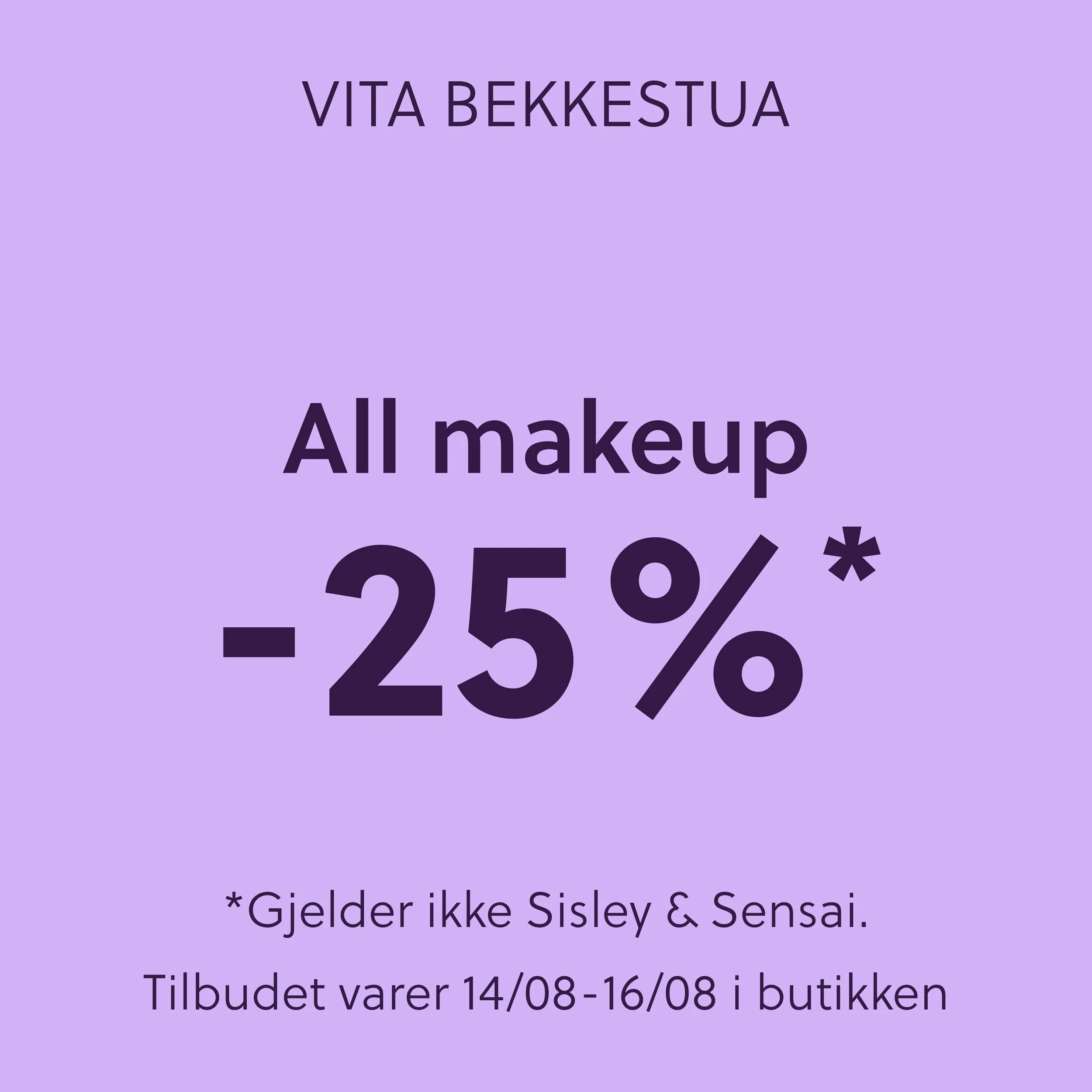 All makeup -25%