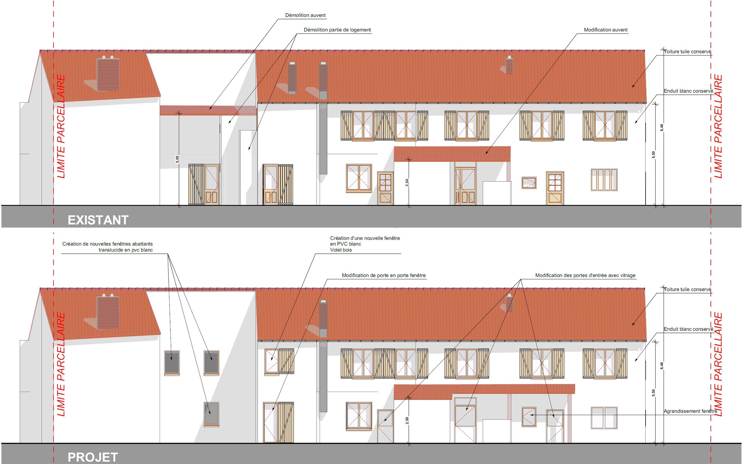 Ce projet concerne la rénovation d'un immeuble collectif- Un archi dans les bois