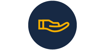 Trust icon - opened hand