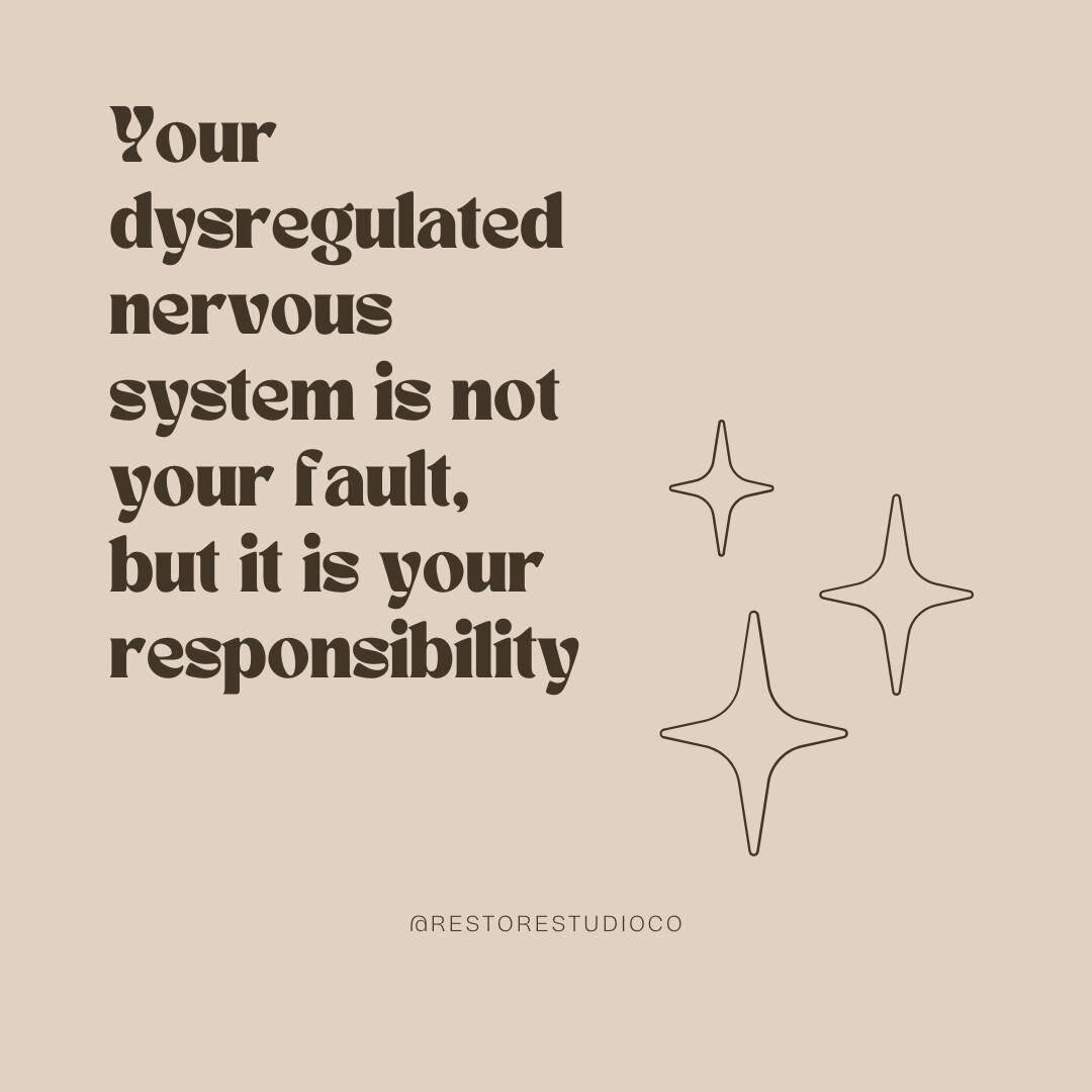 Your dysregulated nervous system is not your fault, but it is your responsibility. 🧠💡

It's okay to acknowledge that life can throw us off balance sometimes, but what truly matters is how we respond to it. Taking ownership of your well-being means 