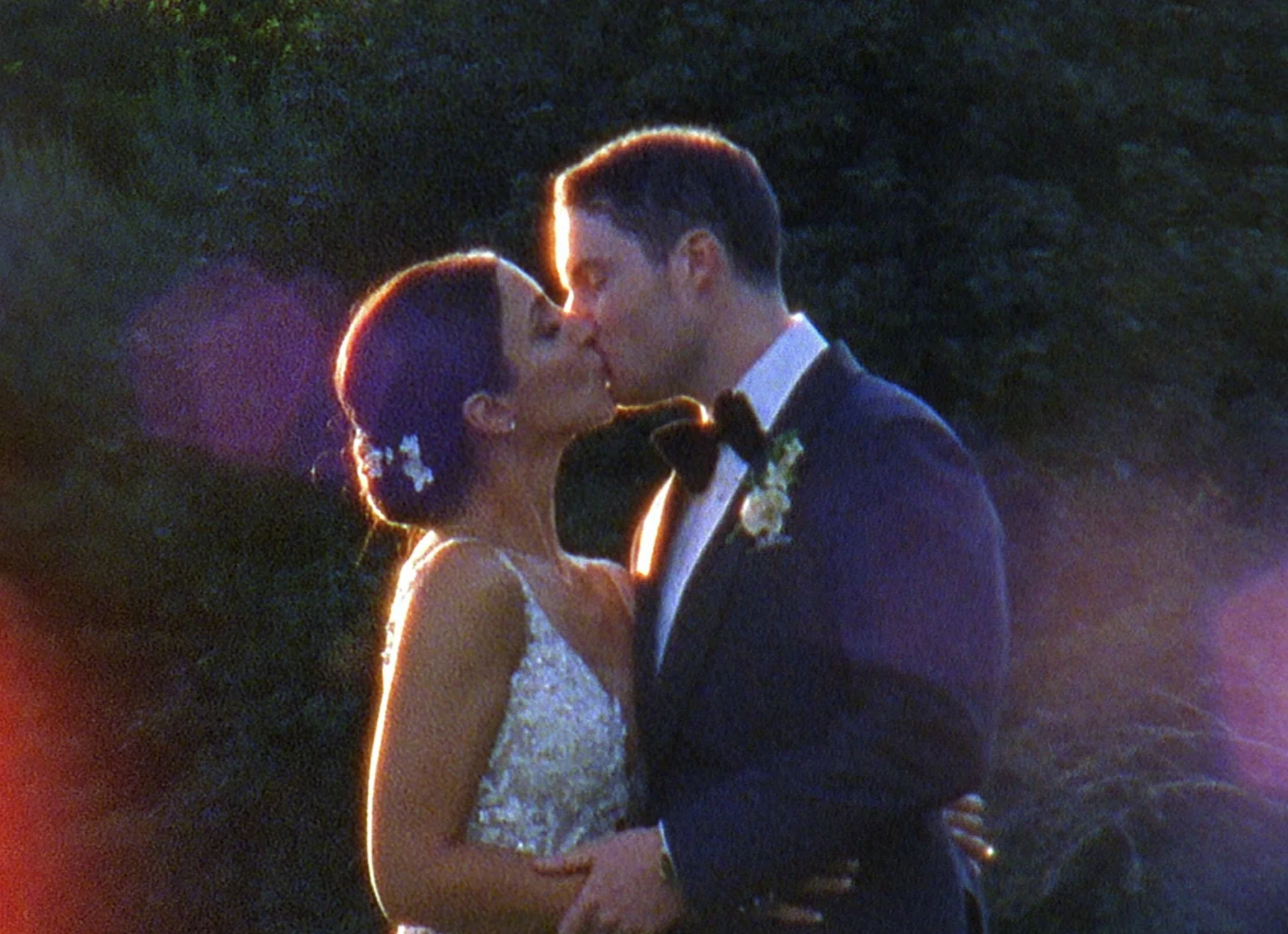 kissing couple on super 8 film