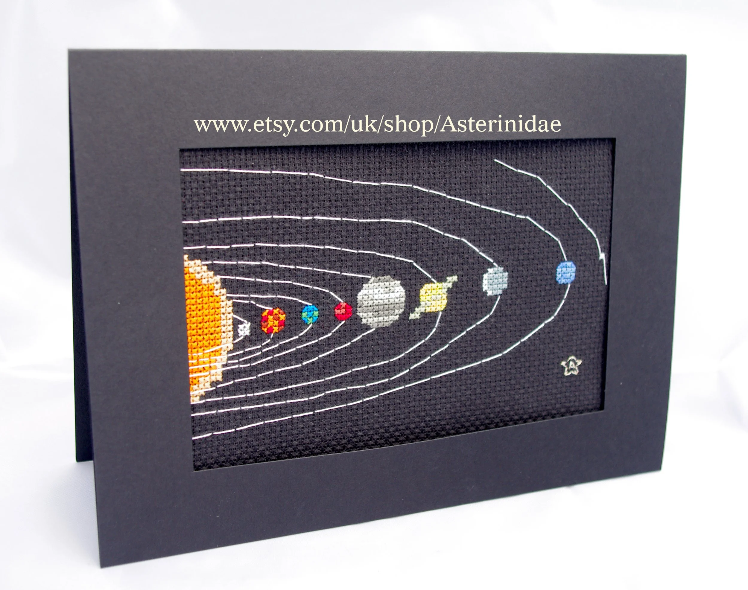 Solar system cross stitch