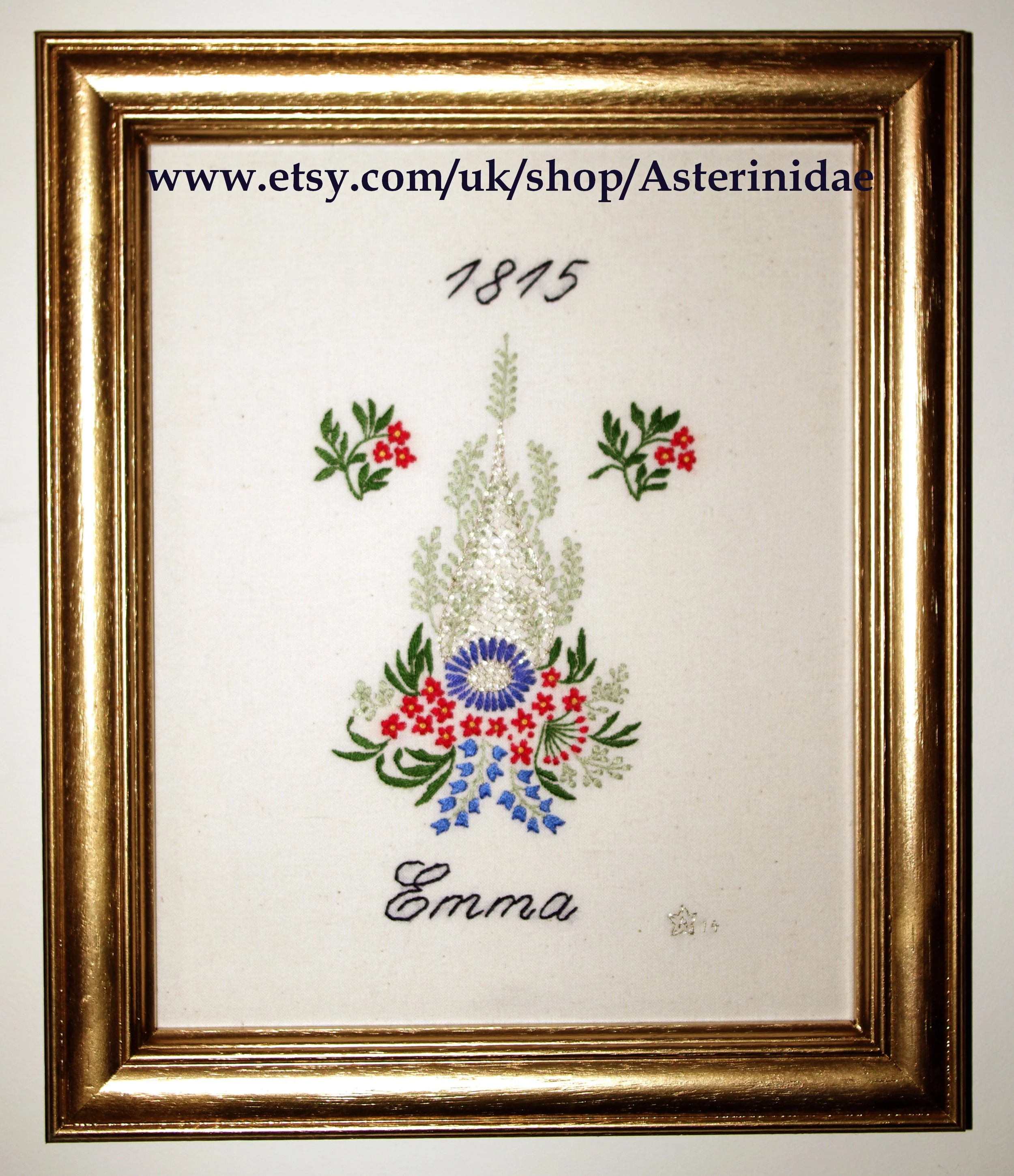 Ackermann's embroidery design from 1815 'Emma'