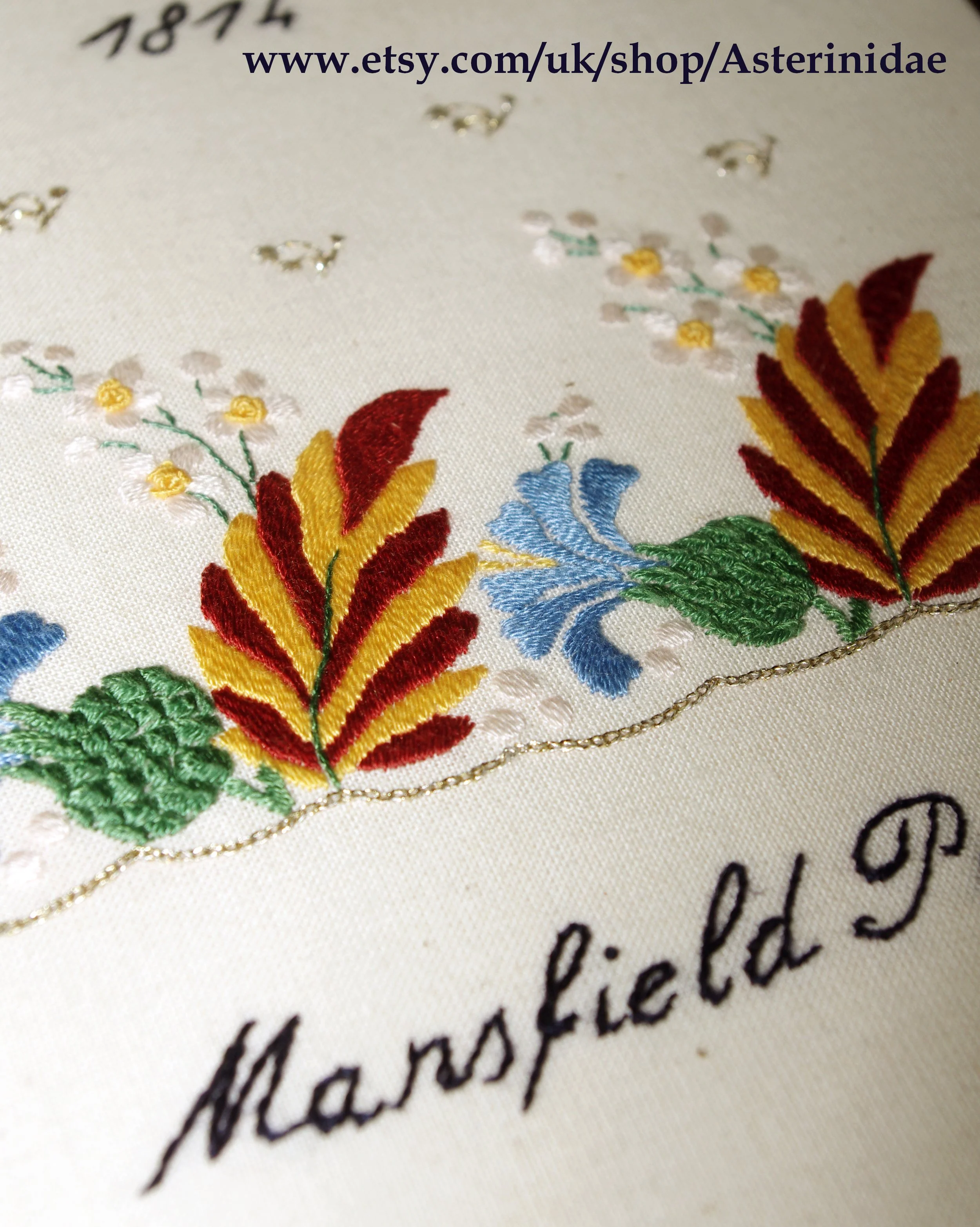 Ackermann's embroidery design from 1814 'Mansfield Park'