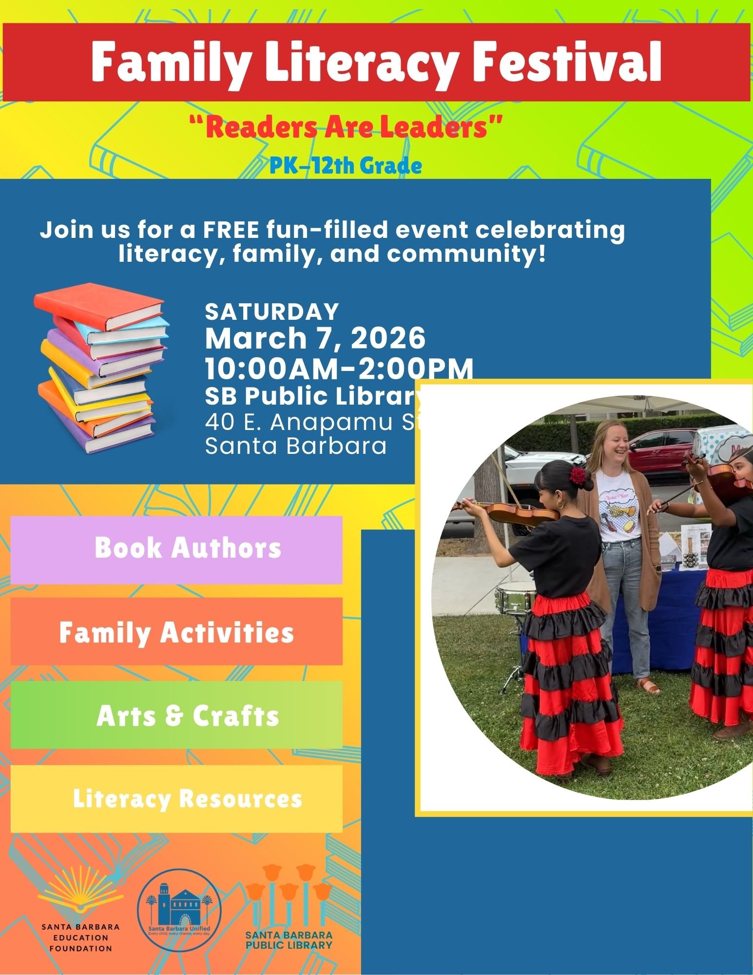 Santa Barbara Unified's 2nd Annual Family Literacy Festival