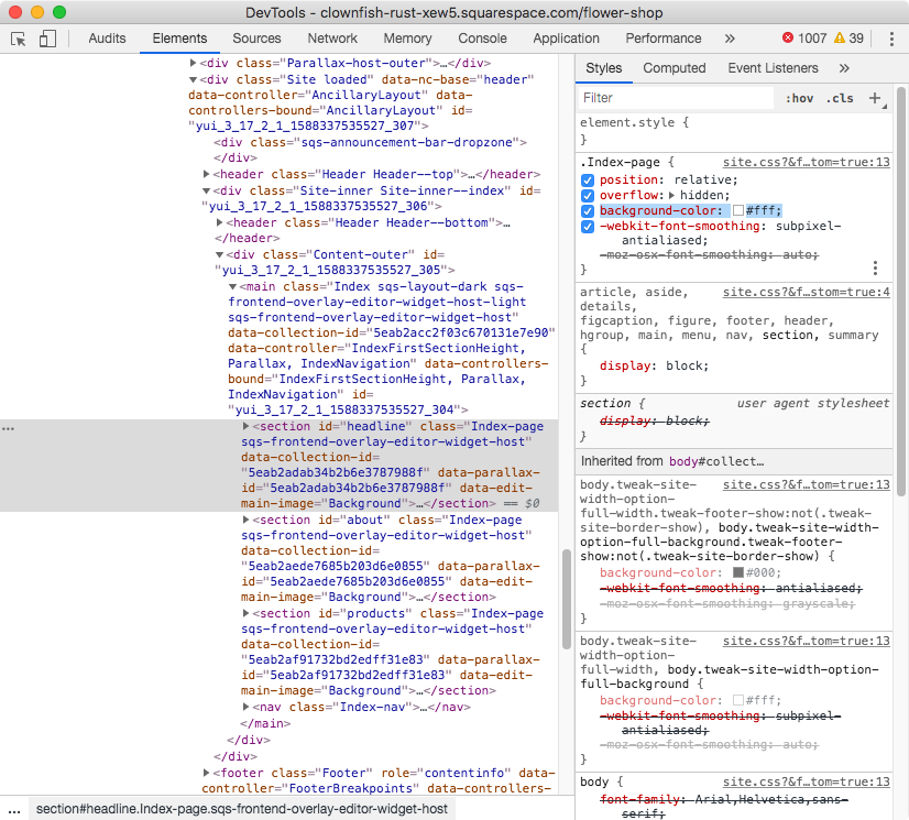 Adding a fixed background to your Squarespace site (7.0 & 7.1) • B.