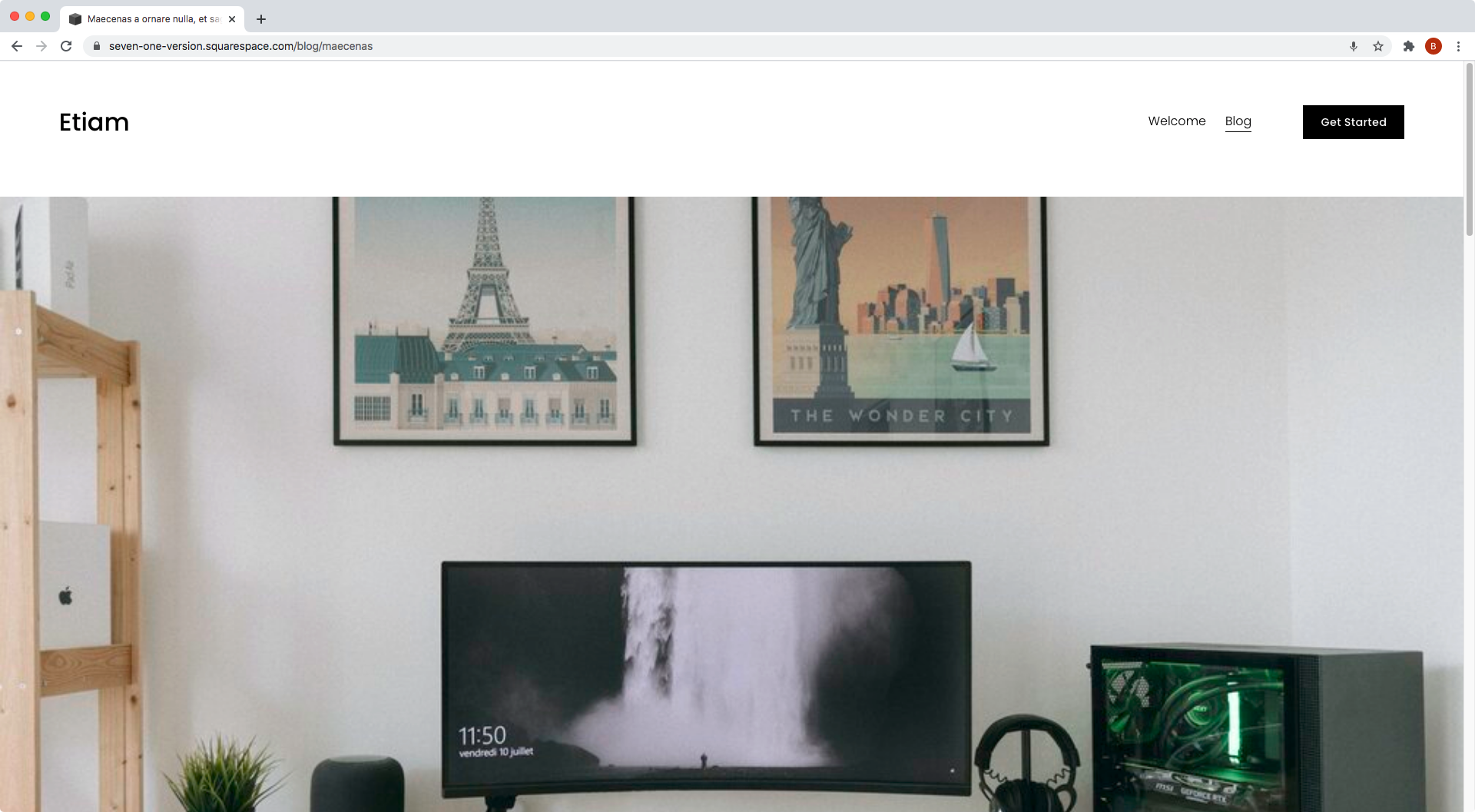 Post thumbnail on top of title - Blog Page