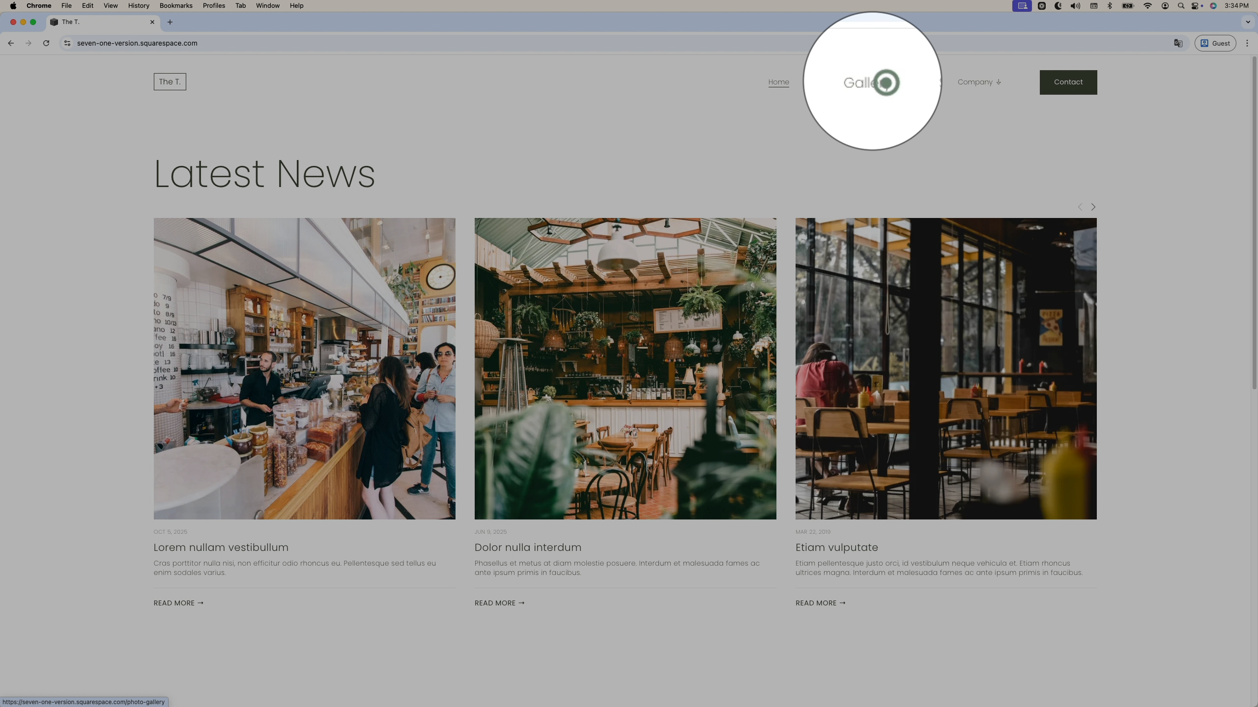 Easy custom cursor for specific elements or sections in Squarespace