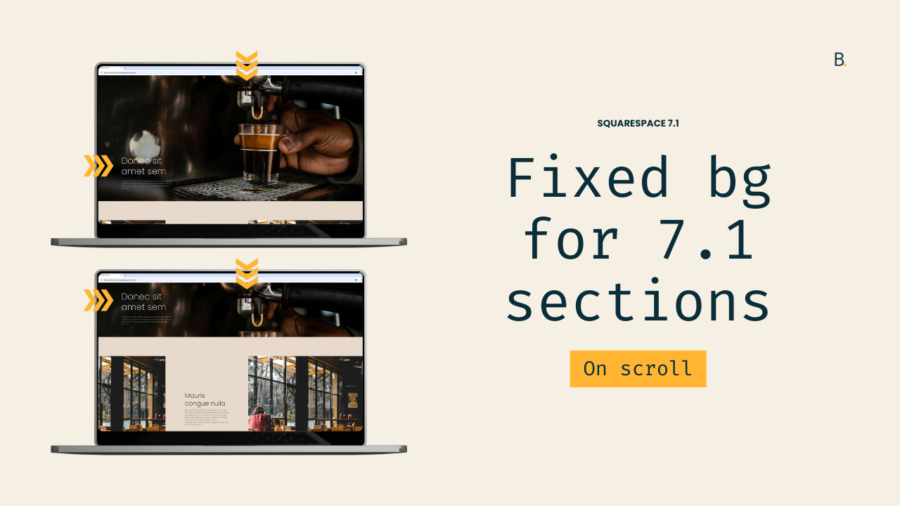 Fixed background image effect for sections in Squarespace 7.1 (aka, Parallax)