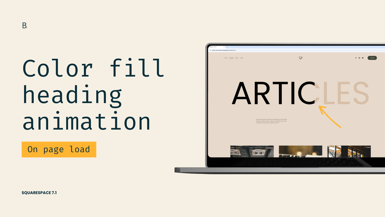 Color fill effect for headings in Squarespace 7.1