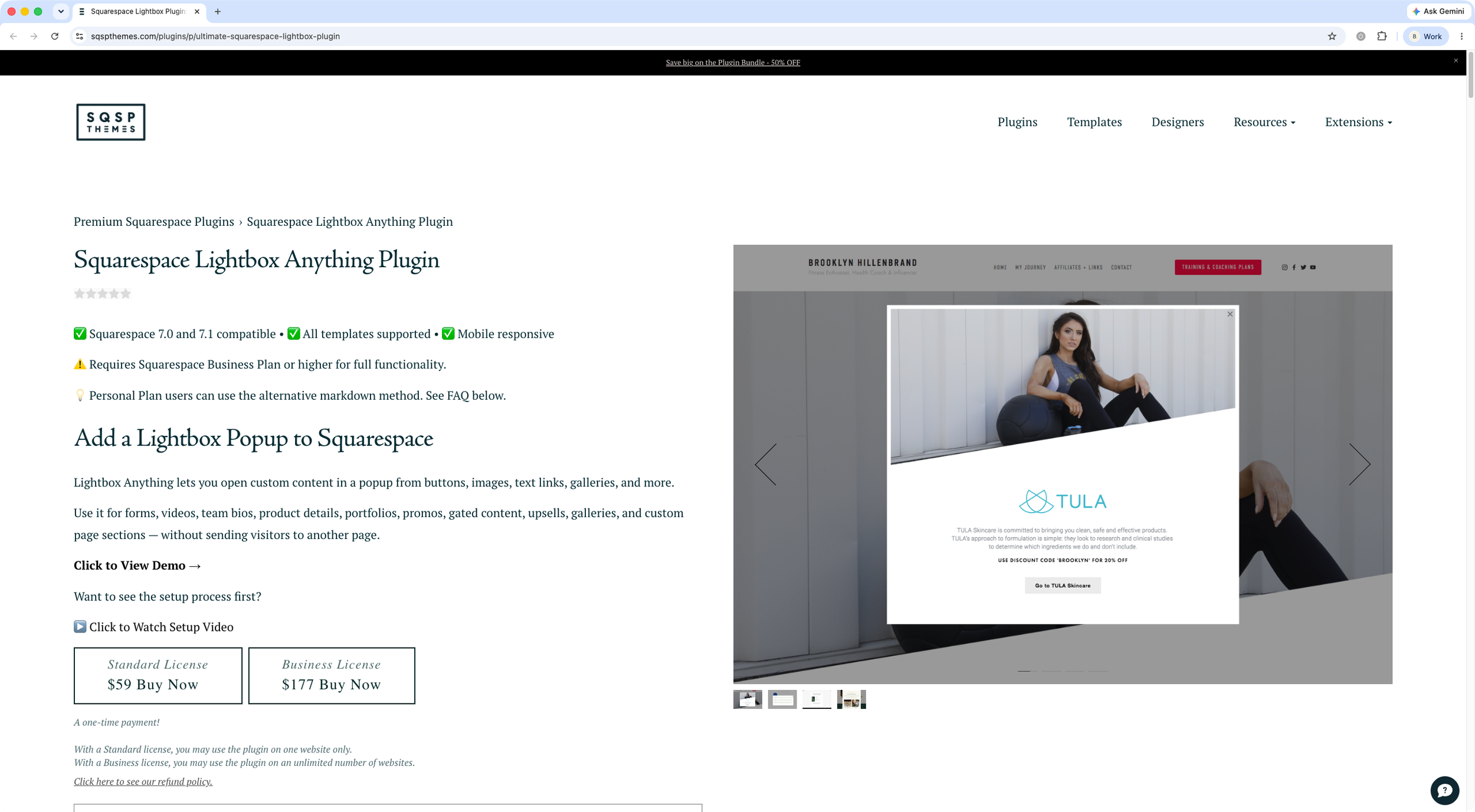 Lightbox Anything Squarespace plugin