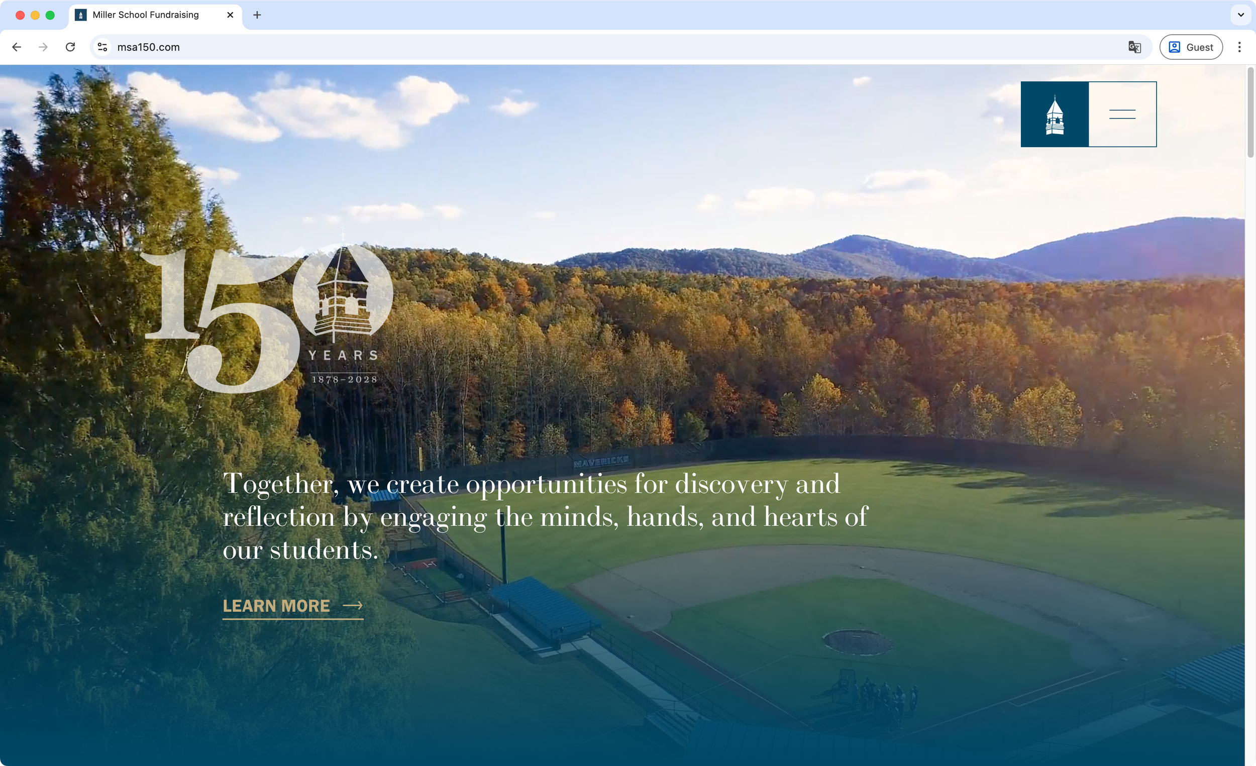 Fading text on scroll - Miller School Fundraising.png
