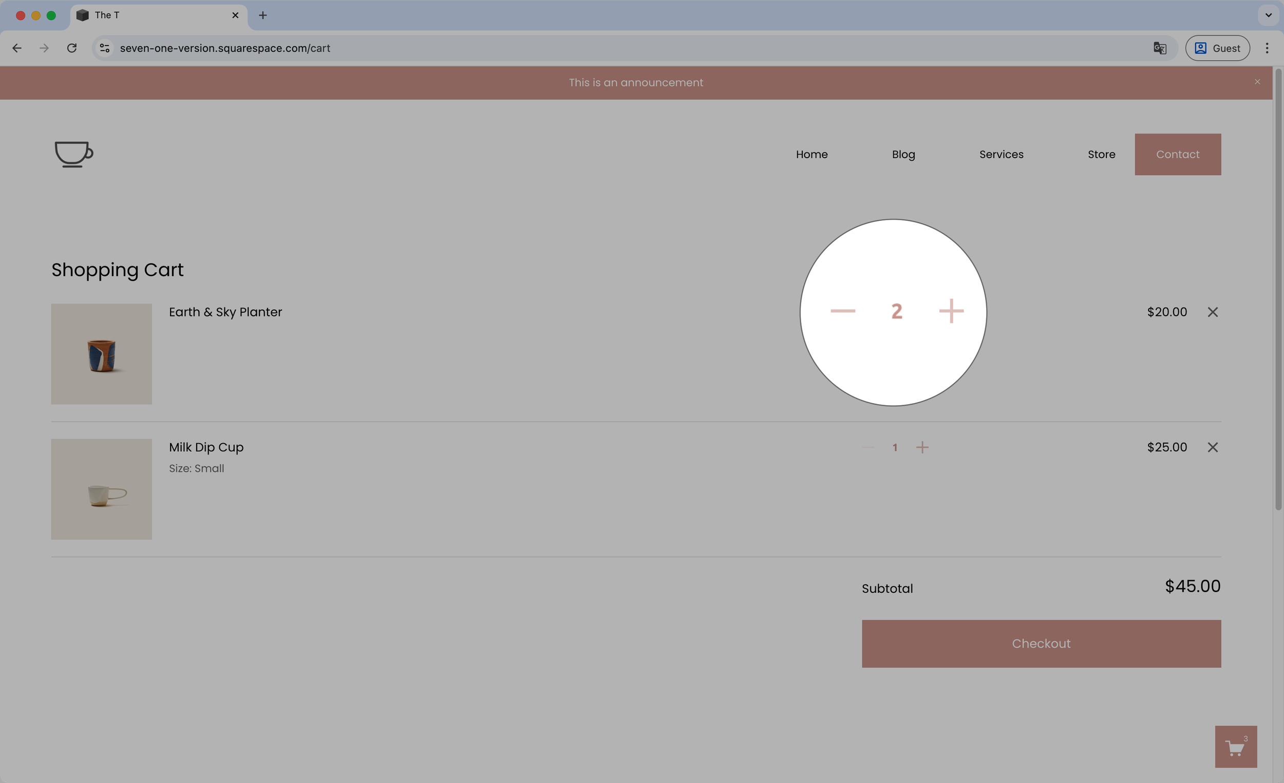 Custom font for quantity field - Cart page