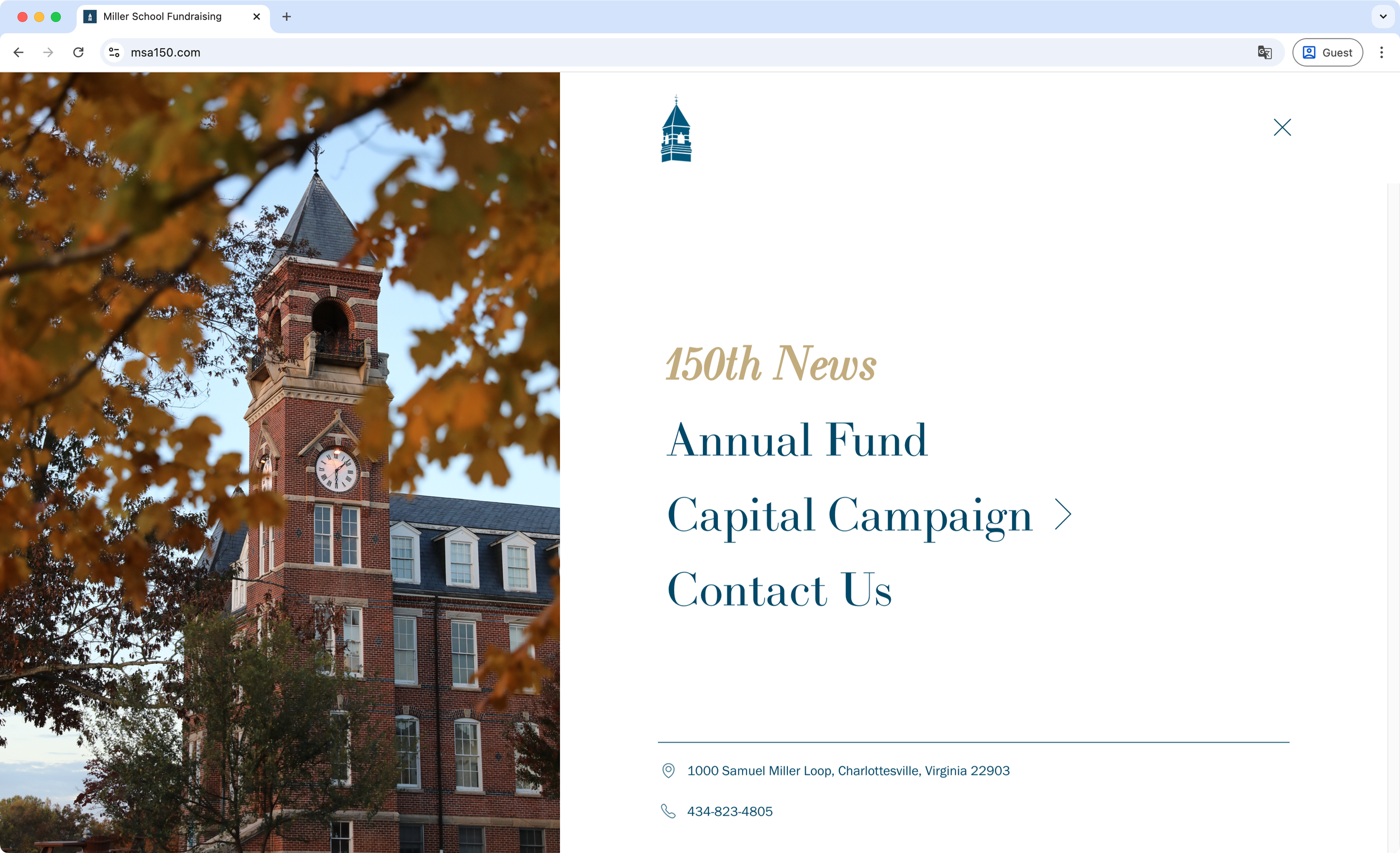 Split overlay navigation - Miller School Fundraising.png