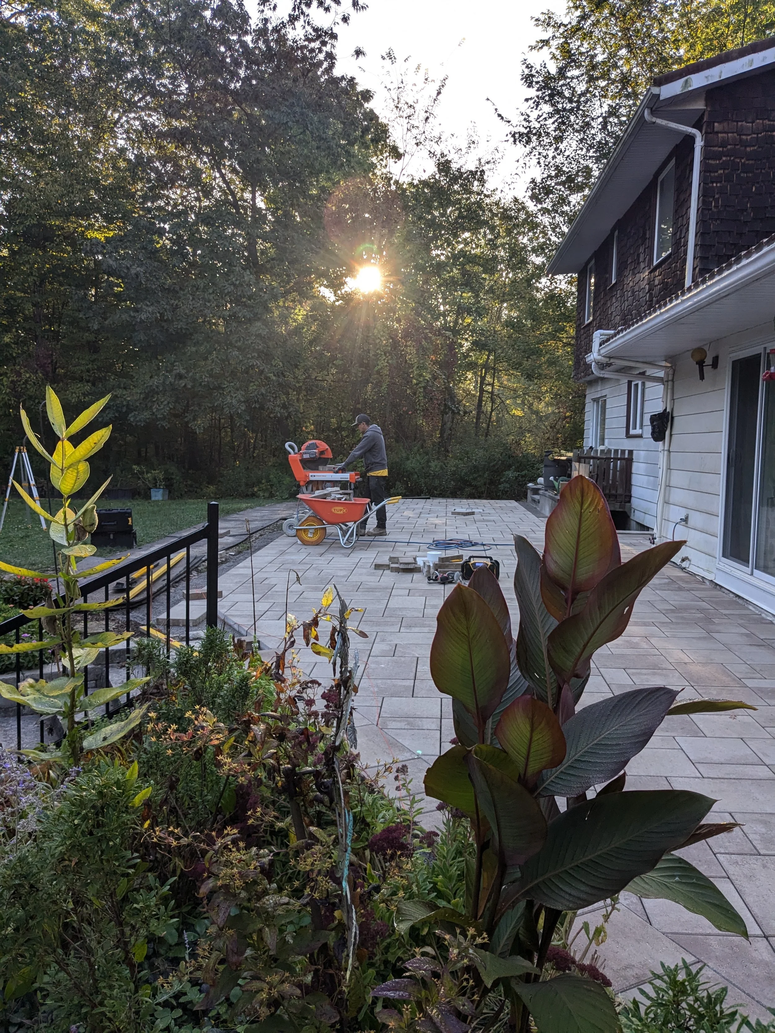 Updating an interlock patio for a customer in Smithville