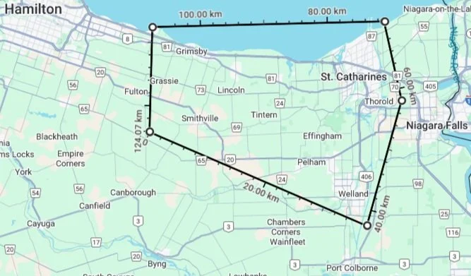 Gardenstone Landscaping's service area of Smithville, Grimsby, Welland, and St. Catharines.