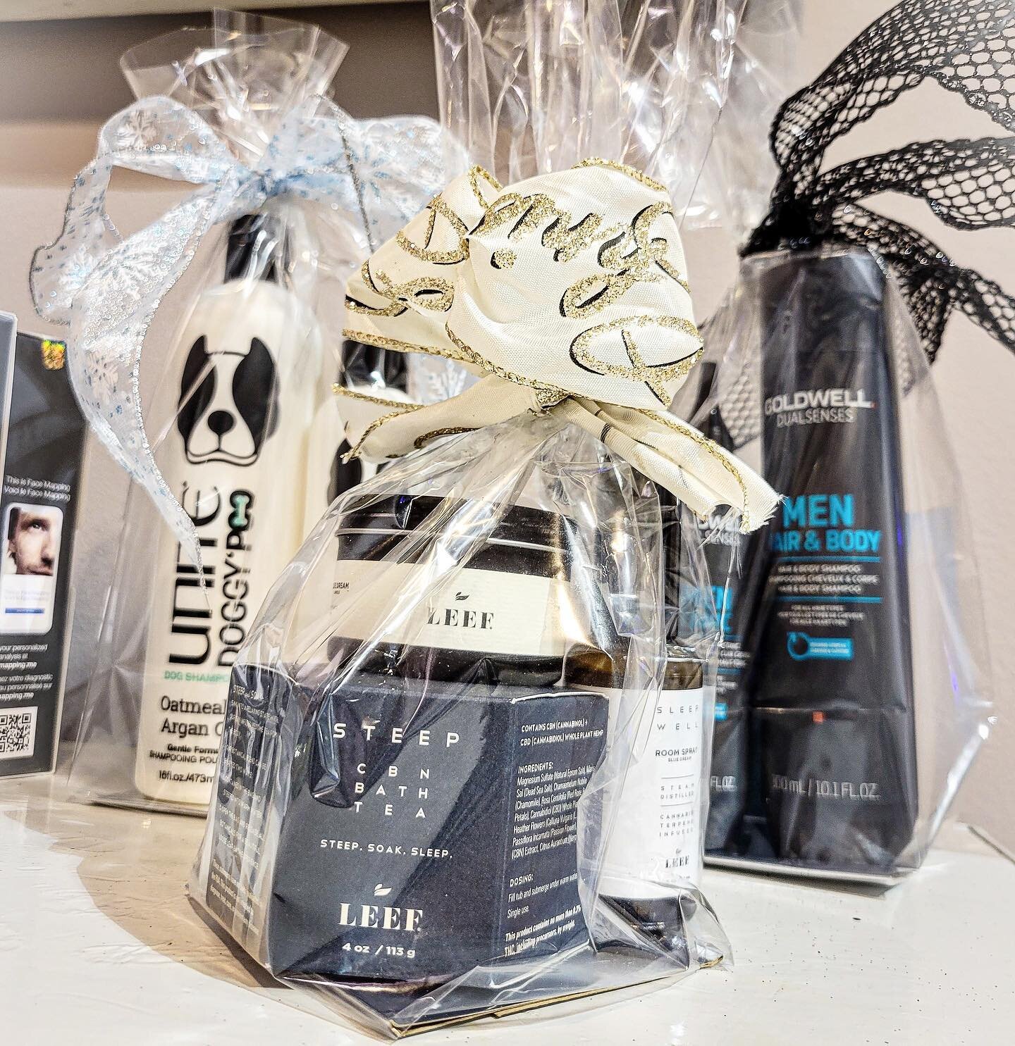 Gifts galore:

Have you checked out our holiday gift bundles yet? Starting at $35, these are the perfect present for everyone on your list- even your cousin&rsquo;s puppy!

@leef_organics Sleep Kit: $45
@unite_hair Doggy Bundle: $30
@goldwellus Men&r