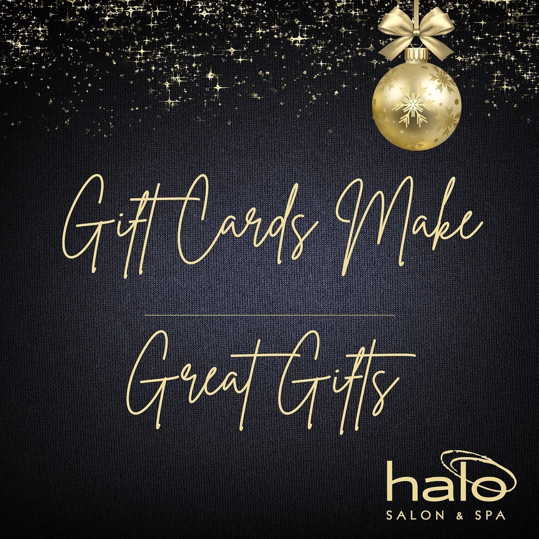 Need the perfect last-minute gift? Still need some stocking stuffers? Halo gift cards are perfect for the whole family! You can still purchase and download digitally on our website (link in bio).

#halosalonandspa #halosalonaugusta #augustagasalon #a