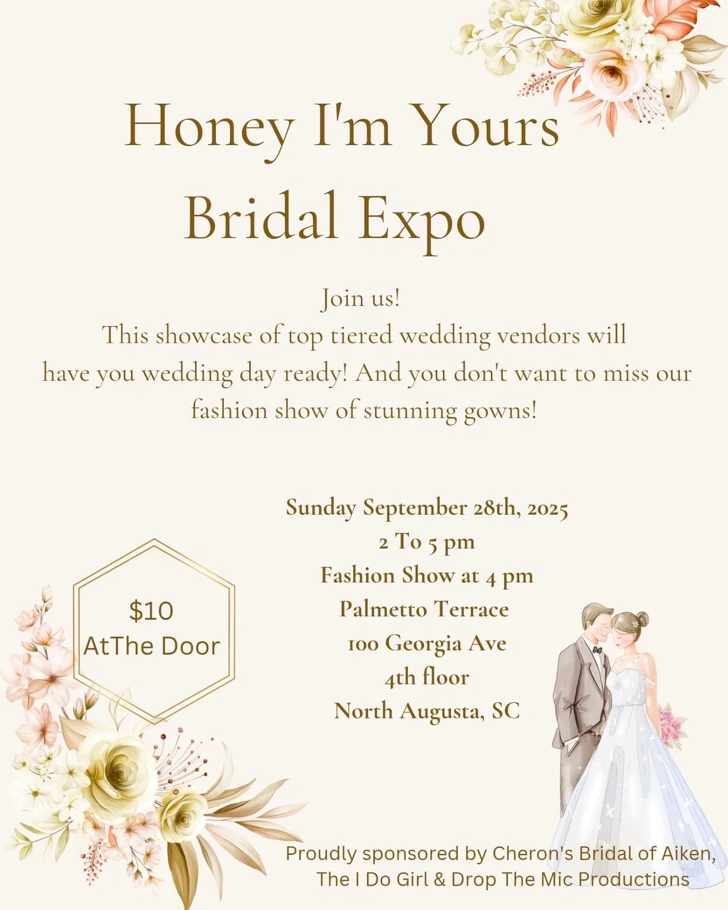 We love a #halobride 💍

Come see us at the Honey I&rsquo;m Yours Bridal Expo next weekend at Palmetto Terrace in downtown North Augusta! You&rsquo;ll be able to see some of our live models and talk with our staff about your wedding questions and nee
