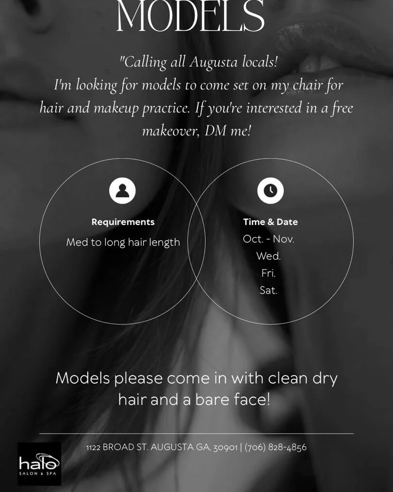 Model behavior π
Jen is looking for hair & makeup models! Call 706.828.4856 or message her on Instagram jm_materialista to book your makeover.
#halosalonandspa #jmmaterialista  #augustaga #CSRA #aikensc #evansga #northaugusta #belvederesc #cla