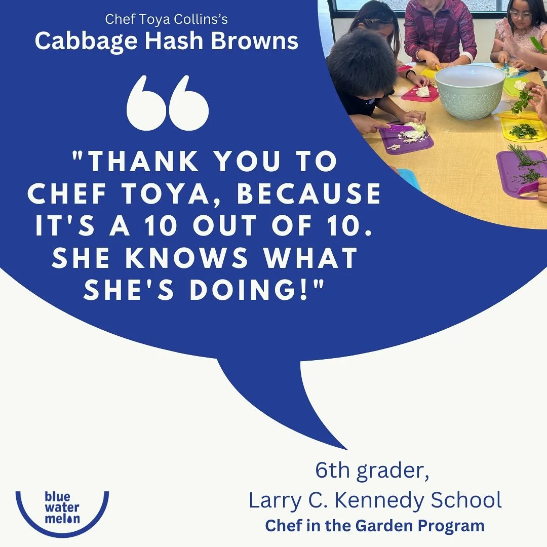 We couldn&rsquo;t agree more 👏🏼 

We love hearing feedback from students! They are straightforward and you can hear the excitement in their words. Thank you Larry C. Kennedy&rsquo;s 6th grader for letting us know how much you enjoyed Chef Toya&rsqu