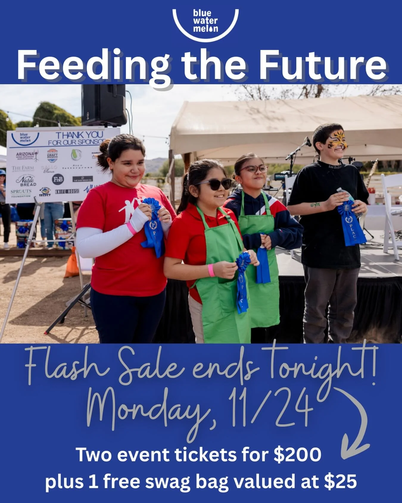 🚨 24-Hour Flash Sale ends tonight! 🚨

For just $200, you and a friend can snag two tickets to Feeding the Future plus a shared swag bag worth $25! Bring someone you love spending time with because this deal is too good (and too tasty) to enjoy alon