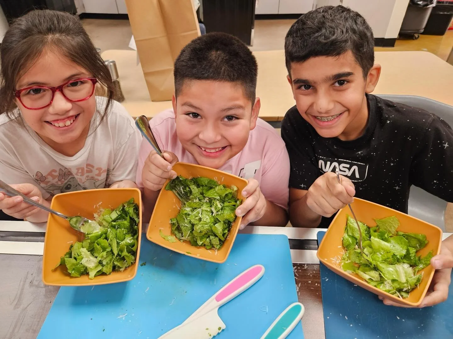 This month we celebrate the wonderful culinary and garden experiences it brought students learning about Jericho lettuce 🥬 

Students prepared and tasted Chef Alyssa Dixon&rsquo;s @alyssakosin Lemon Parmesan Salad and took planting tips from Mike O&