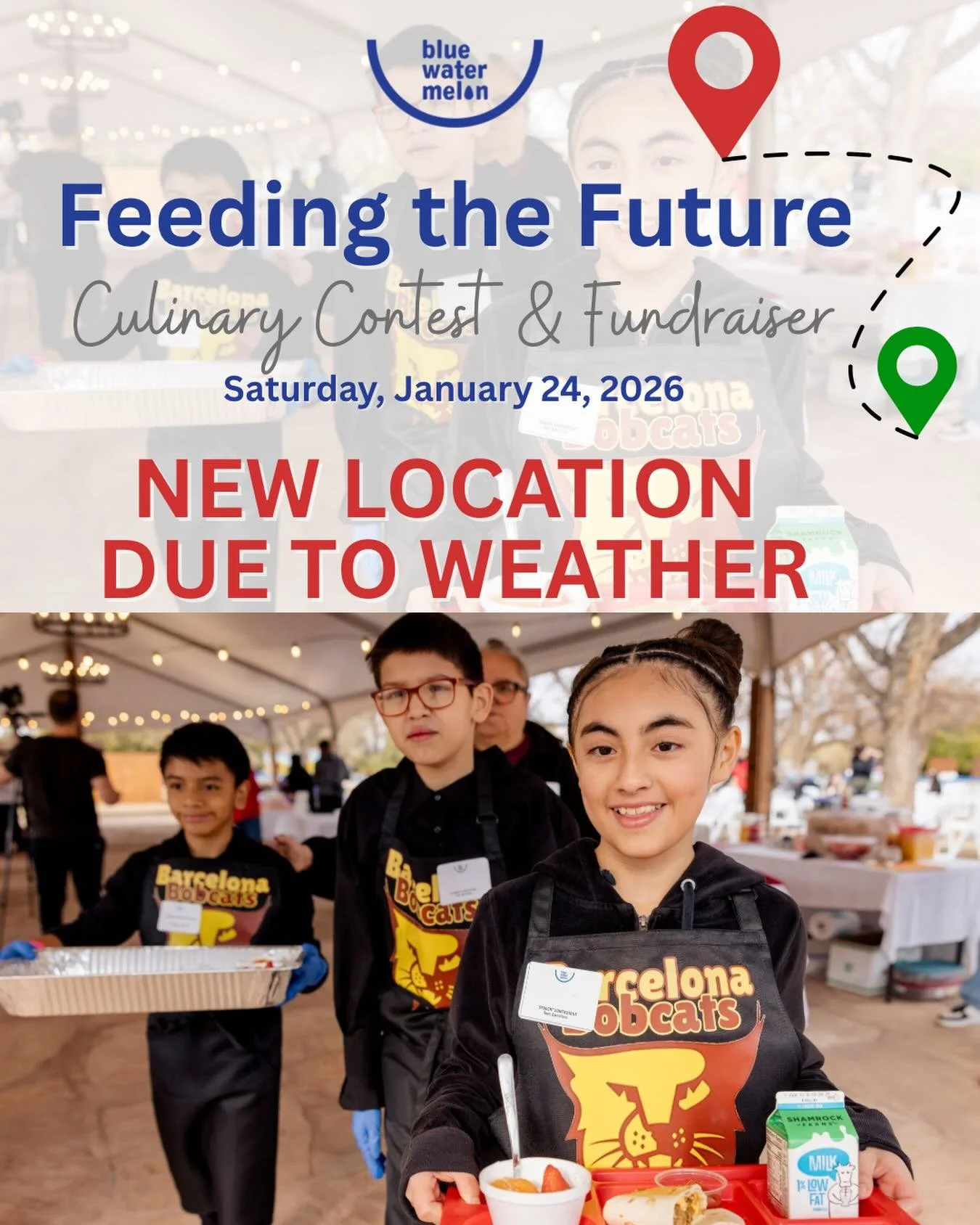 The Feeding the Future Event is moving indoors due to predicted rain! 🌧️ 

New Location: 
Republic National Distribution Company
402 S. 54th Pl. Phoenix, AZ 85034
 
When using a maps app, please enter the name &ldquo;Republic National Distribution C