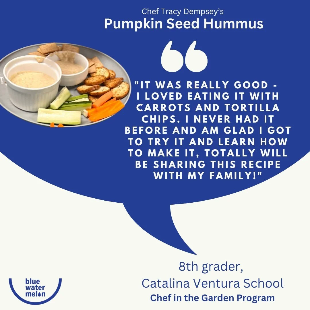 The students have spoken - rave reviews for Chef Tracy&rsquo;s Pumpkin Seed Hummus and Chef Tamara&rsquo;s Mock &ldquo;Apple&rdquo; Zucchini Pie Parfait in August 🙌🏼

Student voices are critical to the work we do and hearing feedback of their exper