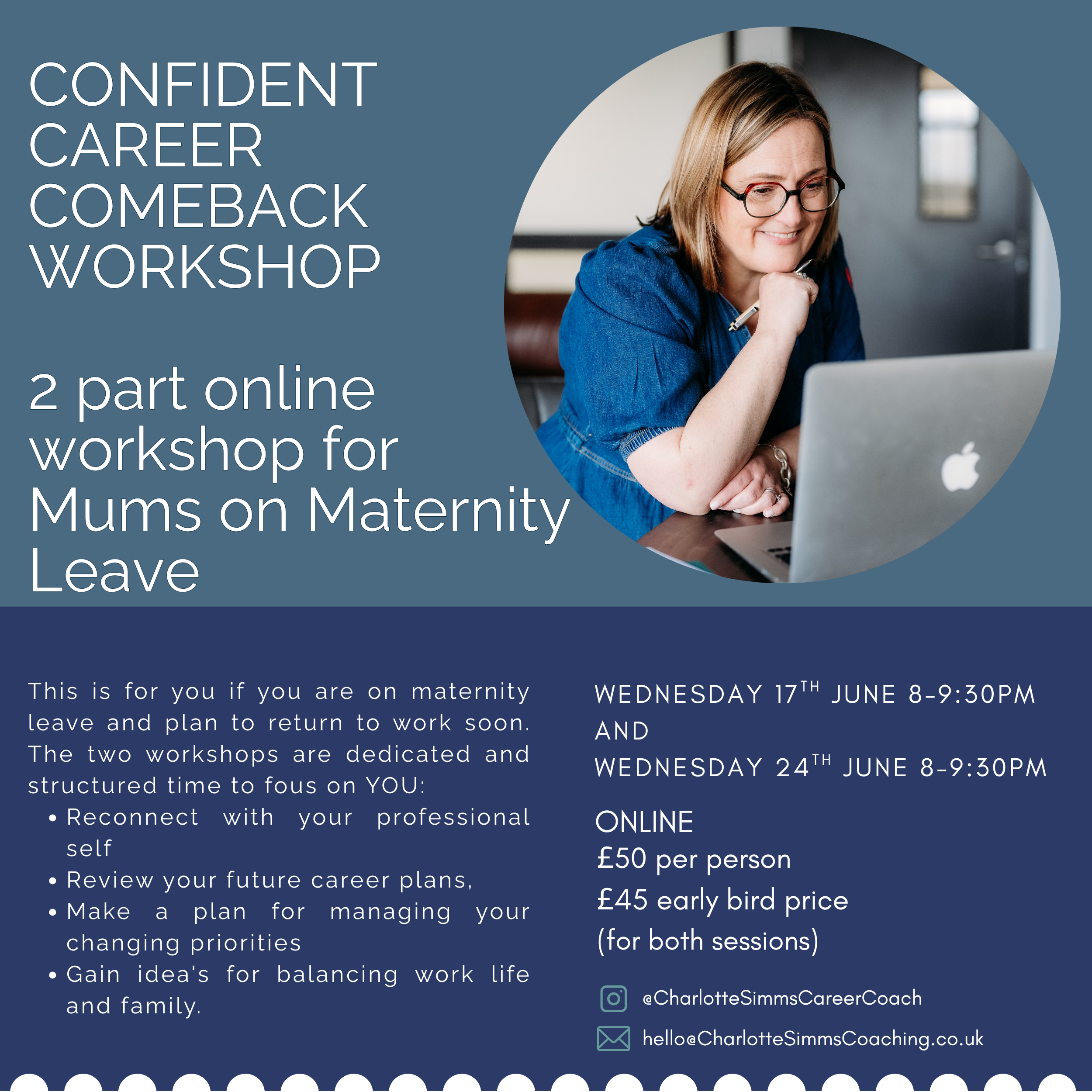 Online Confident Career Comeback Workshop -  For Mums on Maternity Leave