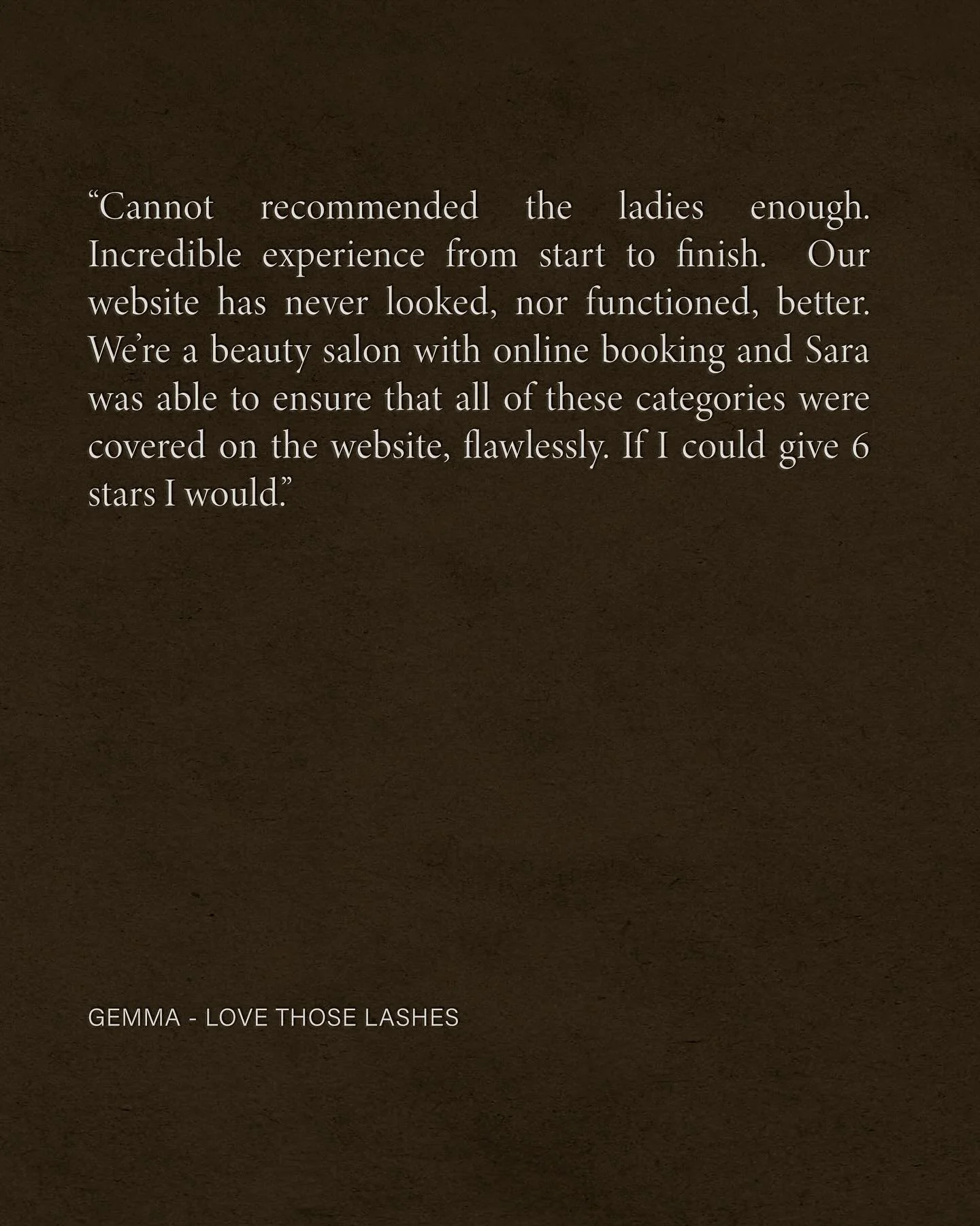 Kind words from @love_those_lashes 🫶

Forever grateful to work with incredible, female led brands. 

#shopifydesign #shopifydeveloper #shopifyexperts #shopifypartners #ecommercebusiness #ecommercesuccess #ecommercewebsite #squarespacedesigner #squar