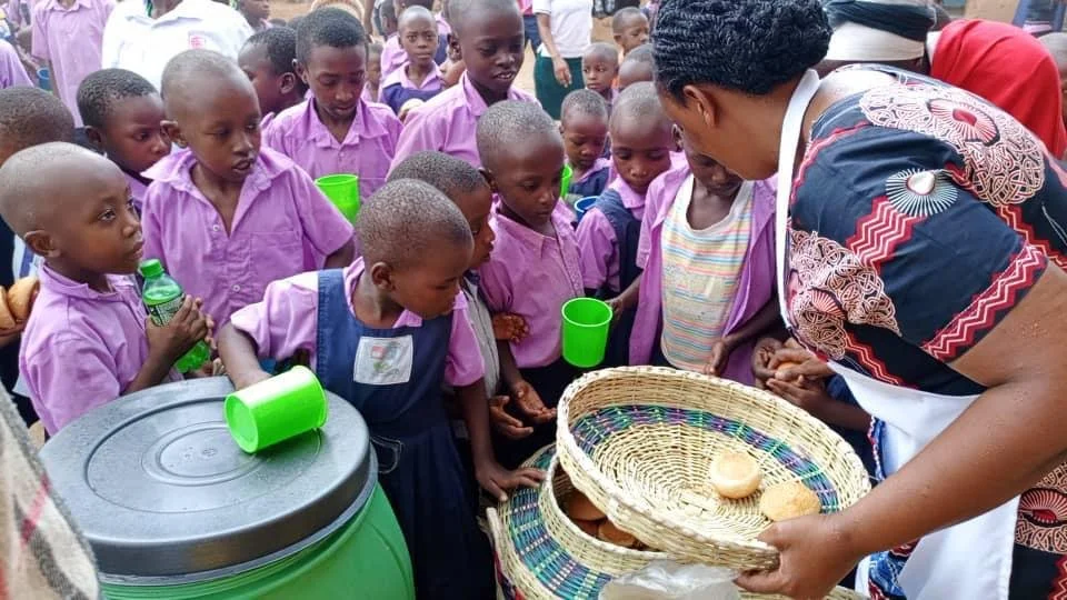 Buns for the Oruchinga school children