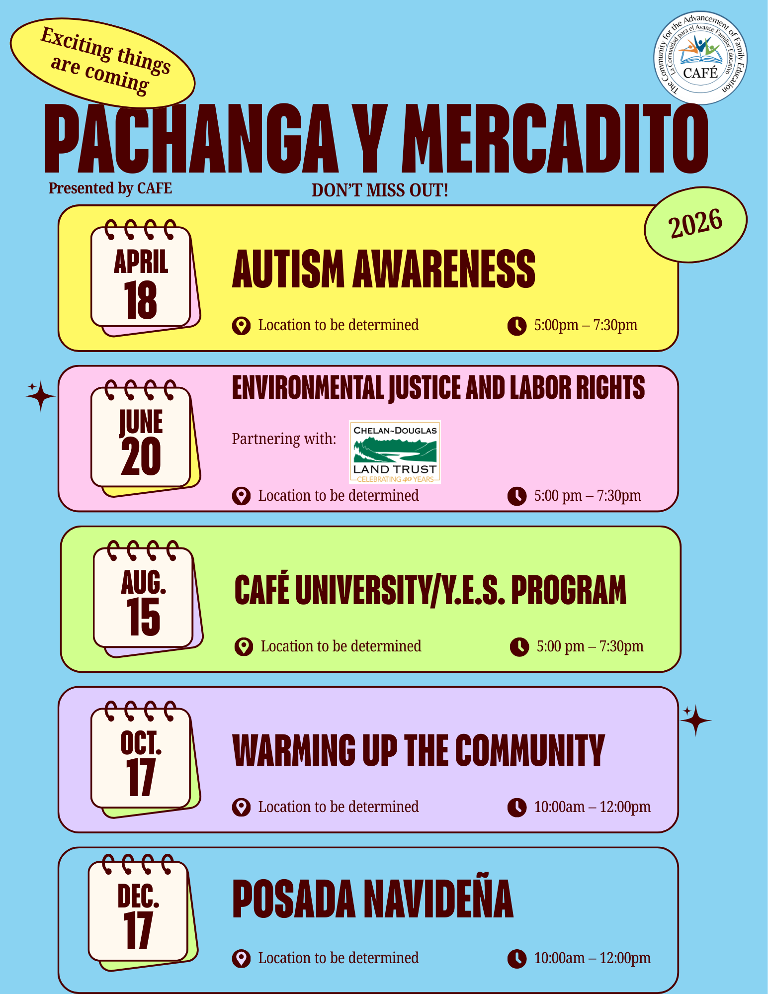 CAFE Pachanga & Mercadito - Autism Awareness