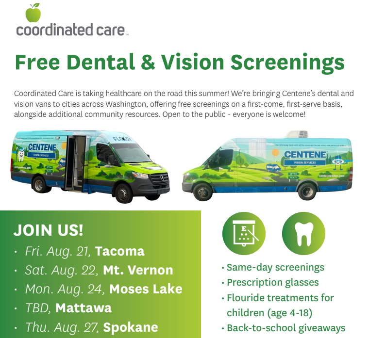Free Dental & Vision Screenings: Mattawa