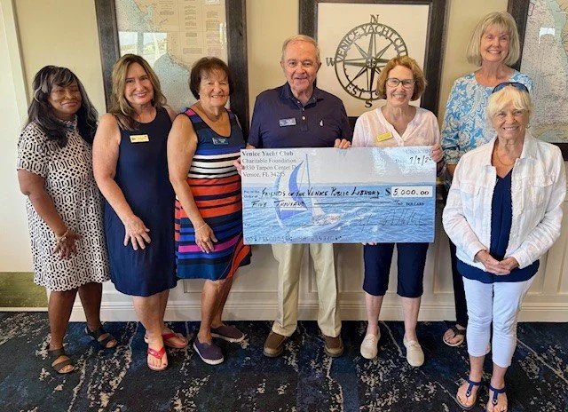 Venice Yacht Club Board Presents $5,000 Grant to FOVL