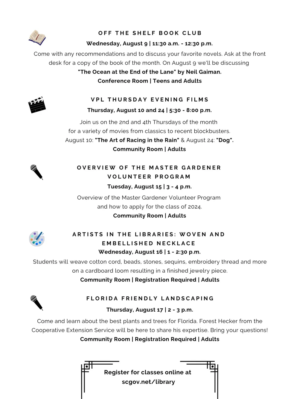 August Calendar Of Events Friends Of The Venice Public Library august-calendar-of-events-friends-of-the-venice-public-library