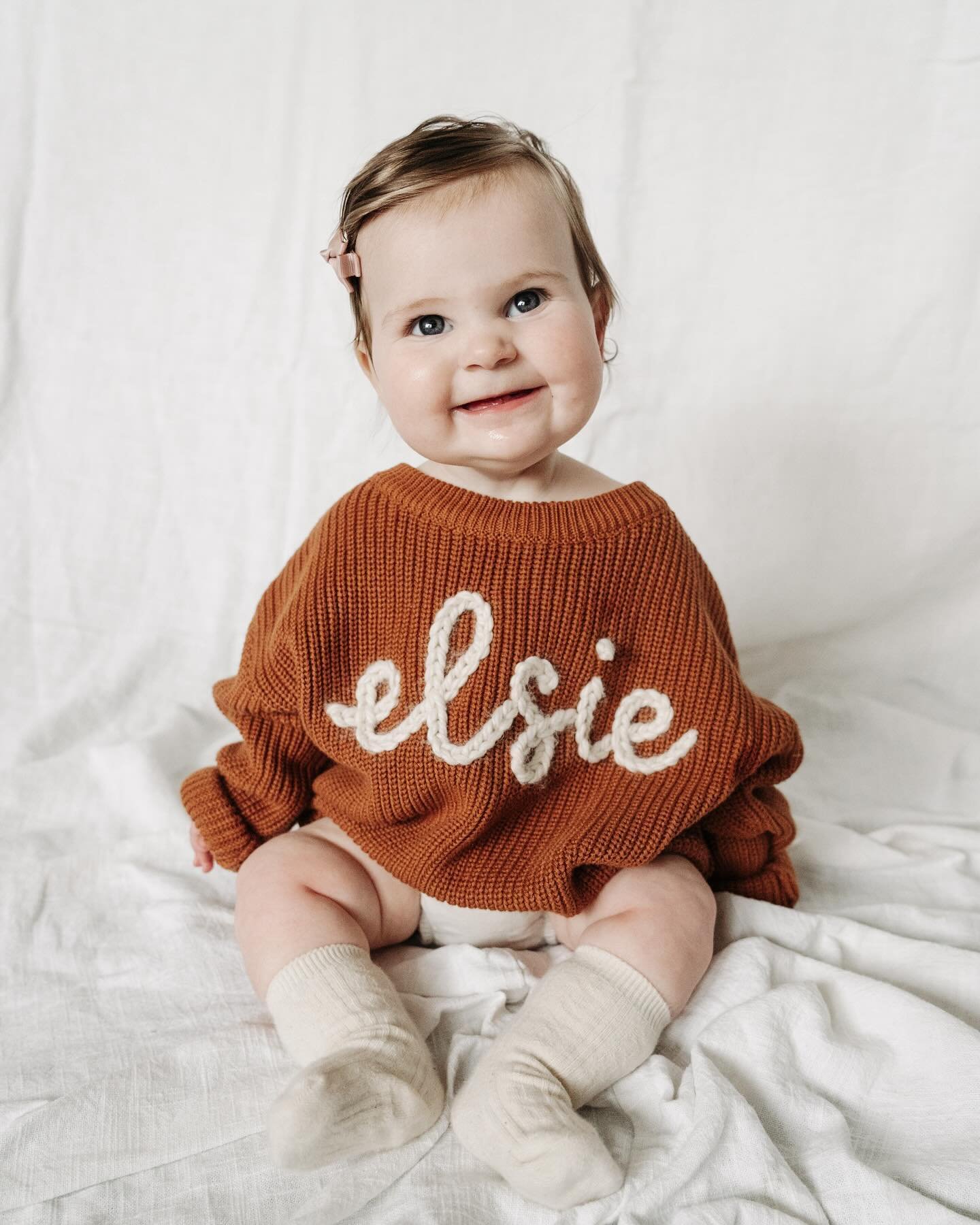 8 months of our sweet Elsie girl. She has two teeth and loves food! She still thinks her brother is the funniest thing in the entire world. Elsie loves to smile at everyone and love to people watch. She&rsquo;s such a joy and we are so in love with h