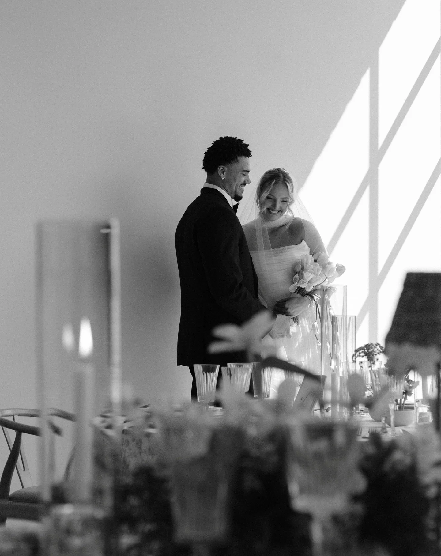 A little black &amp; white from today, can&rsquo;t wait to share more 🤍

Planner &amp; Coordination: @stellarayweddings
Design &amp; Hosts: @emma.rosephoto @tyrabphotography @revelwoodsphoto
Venue: @thewhimevents
Floral: @abide.fleur
Cake: @customca